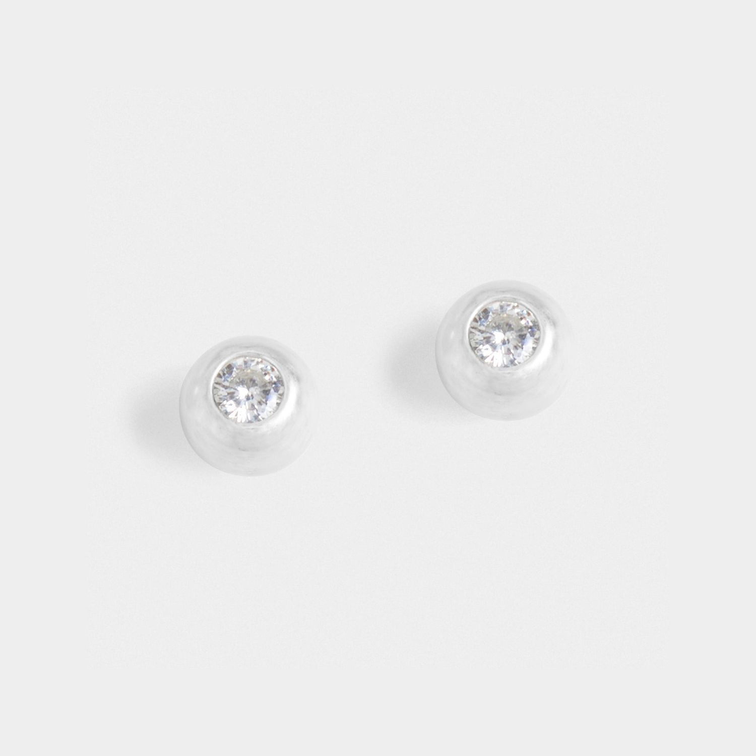 Whispers - Earrings Silver Pearl - Stone