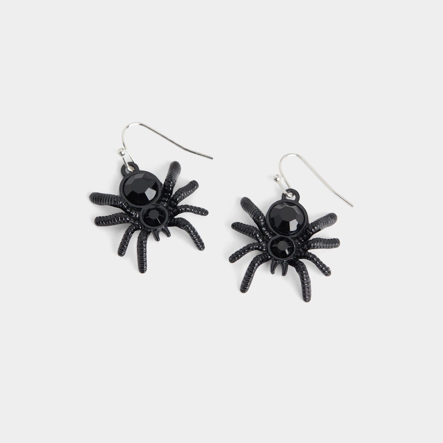 Whispers - Tarantula Dangle Earrings - Black