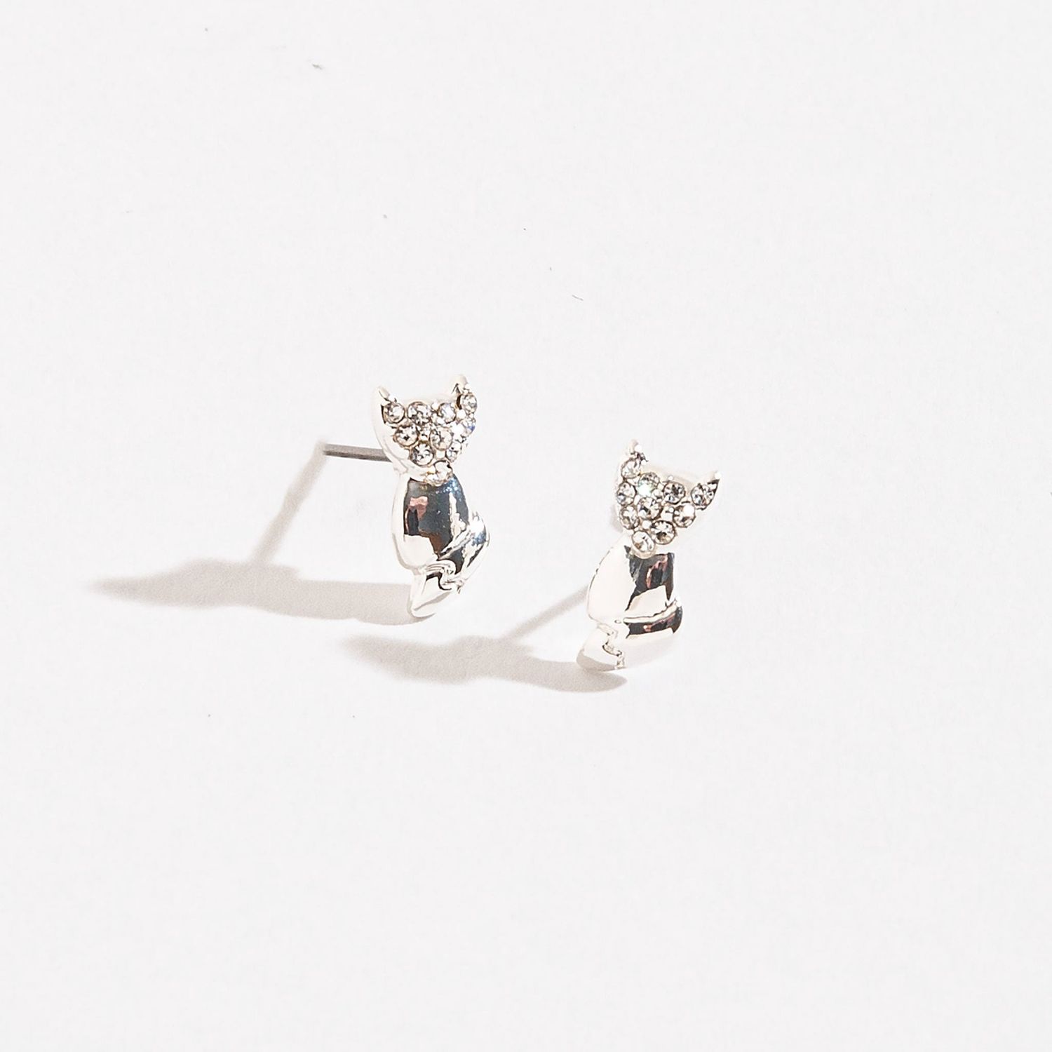Ear Sense - Cat Pave Earrings - Silver