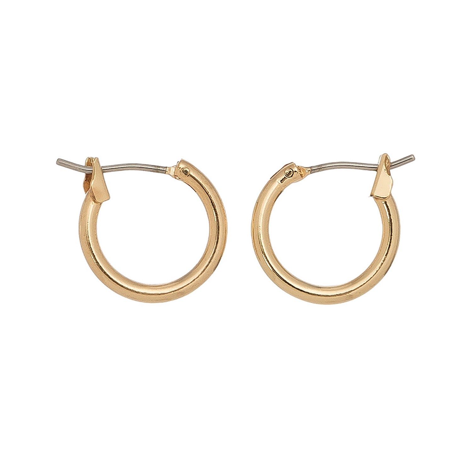 Ear Sense - Click Hoop Earrings - Gold- #18