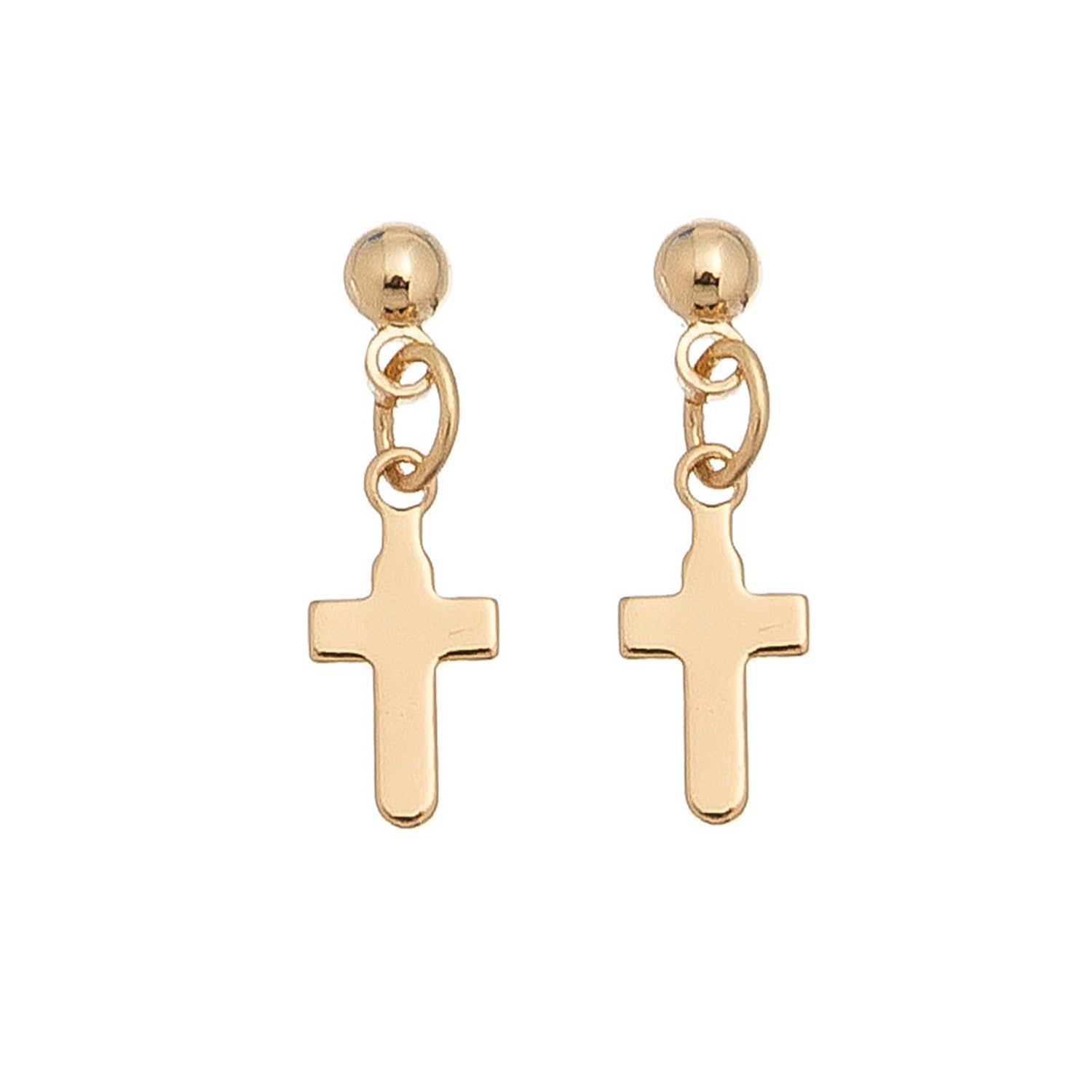 Ear Sense - Cross Earrings - Gold