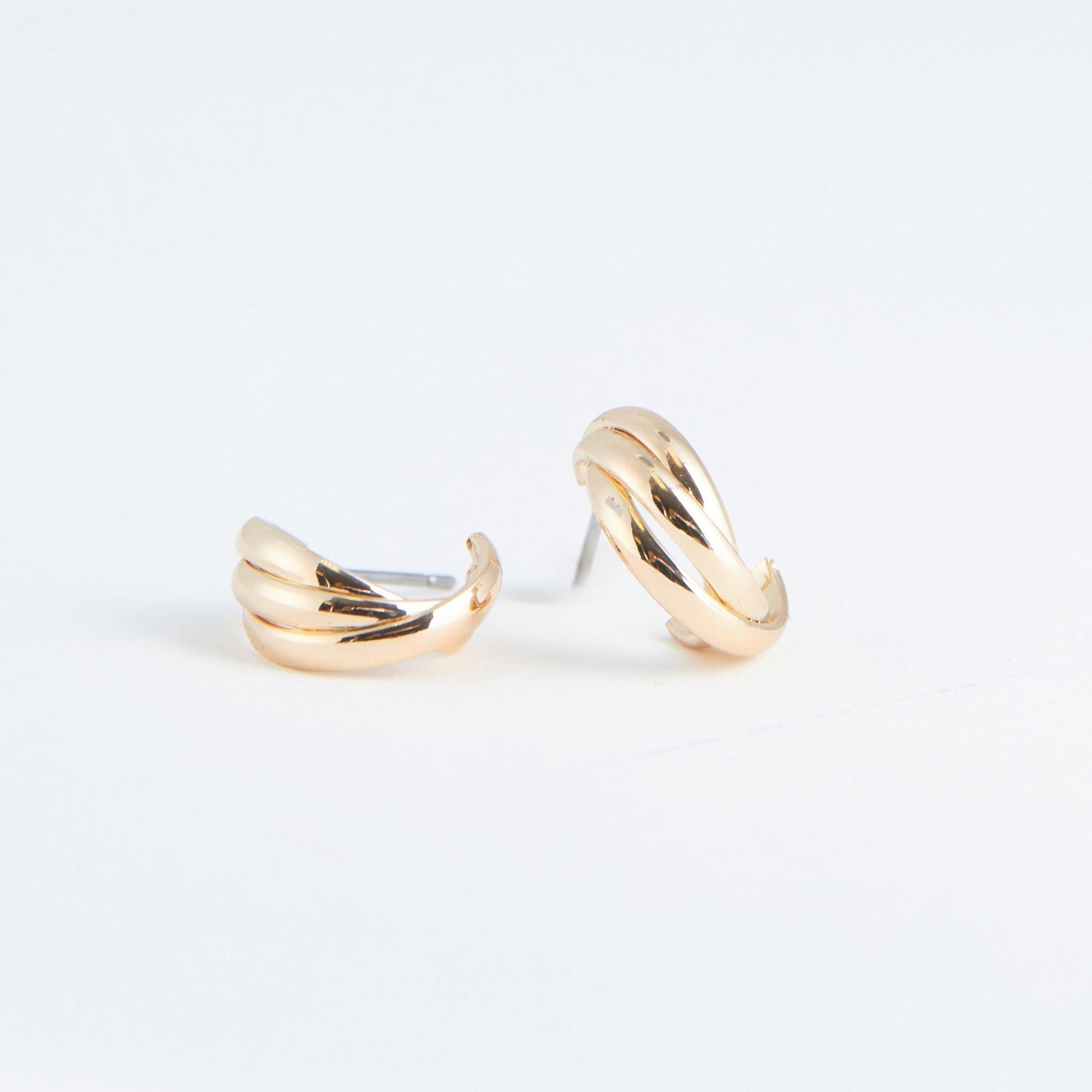 Ear Sense - Triple Loop Earrings - Gold