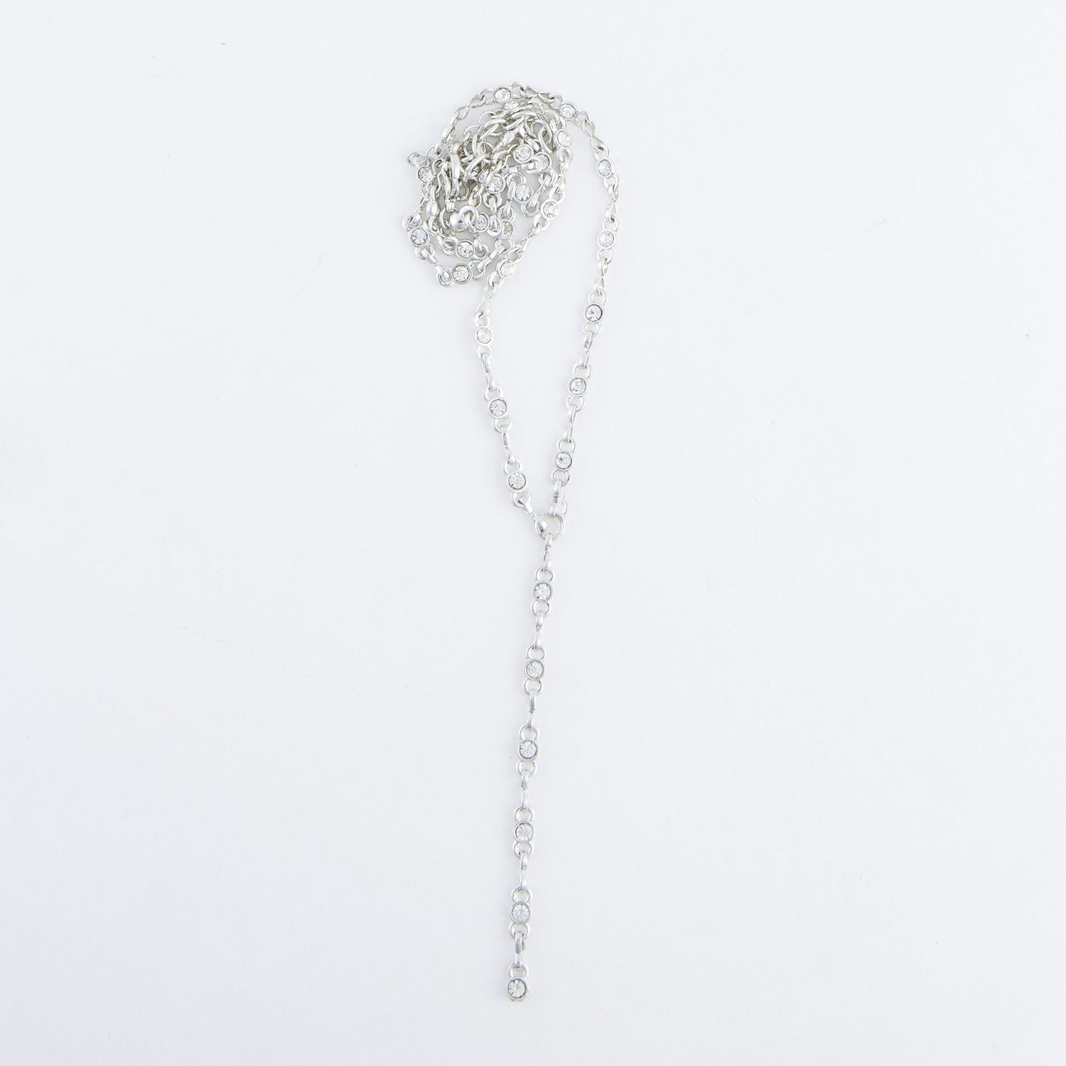 Lauren Dainty Y Necklace - 18" - Silver