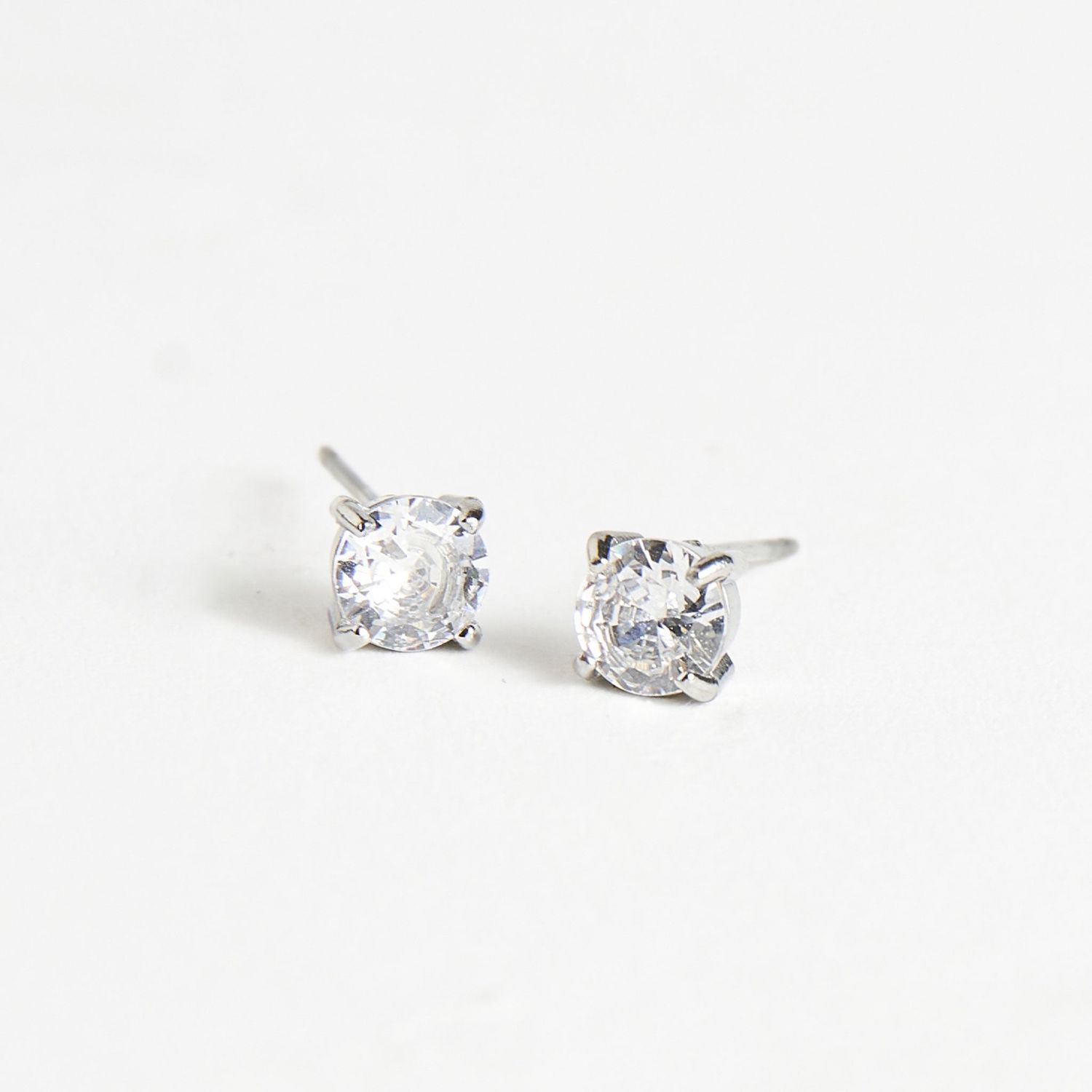 Narelle - 5Mm Round Cz Studs - Stainless Steel