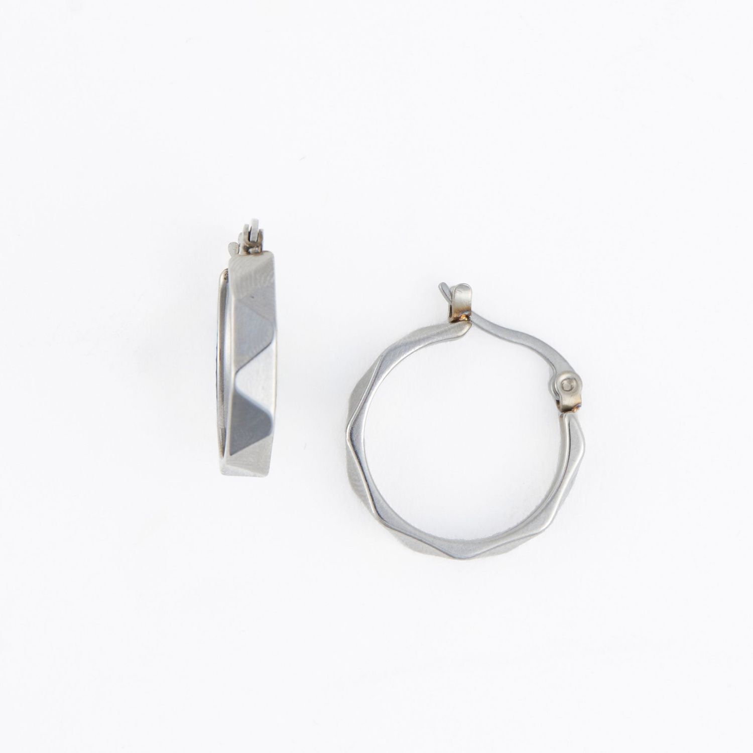 Narelle - Abstract Hoop Earrings - Stainless Steel