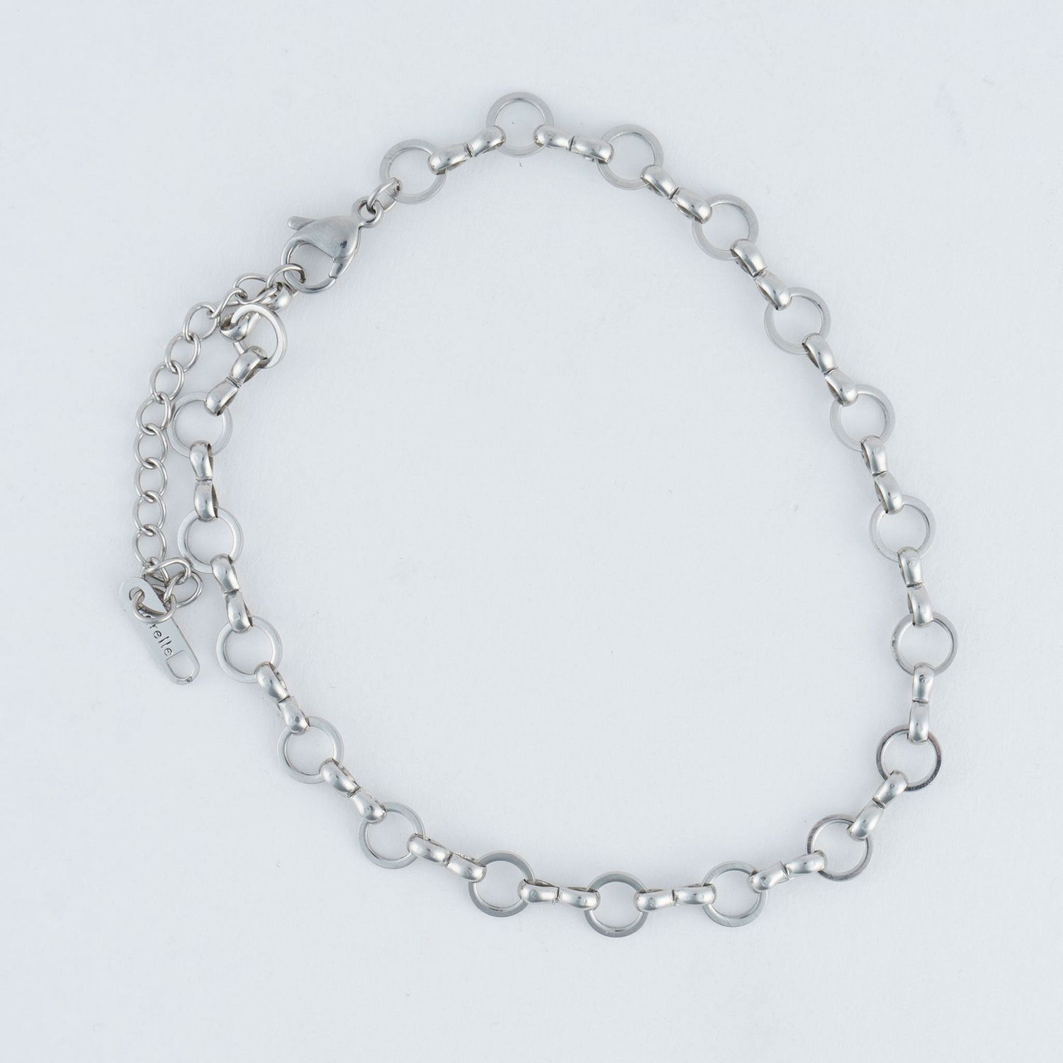 Narelle - Linked Ring Anklet Silver L: 8 1/2" - Stainless Steel