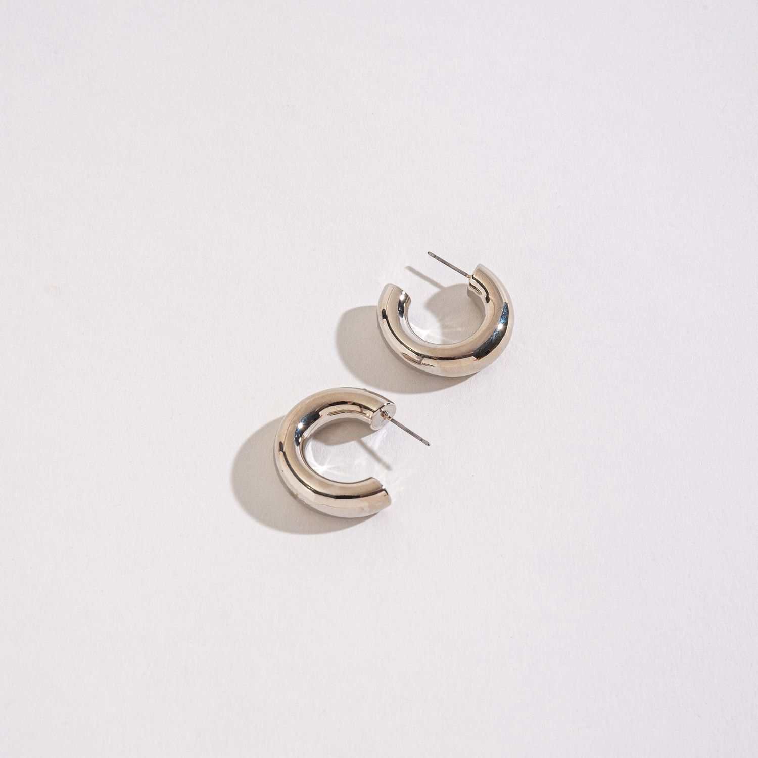 Silver Med Tube - Earrings