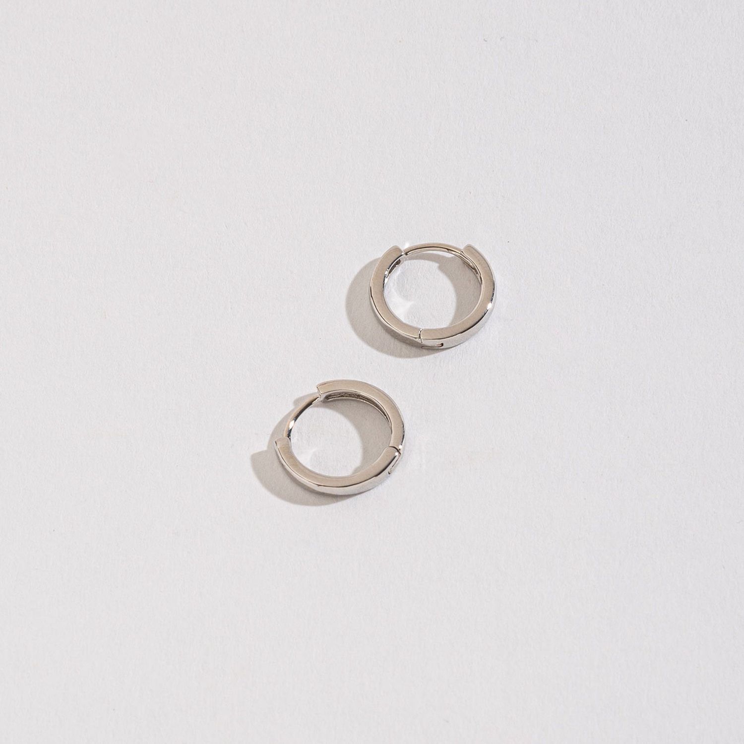 Silver Med Huggie - Earrings