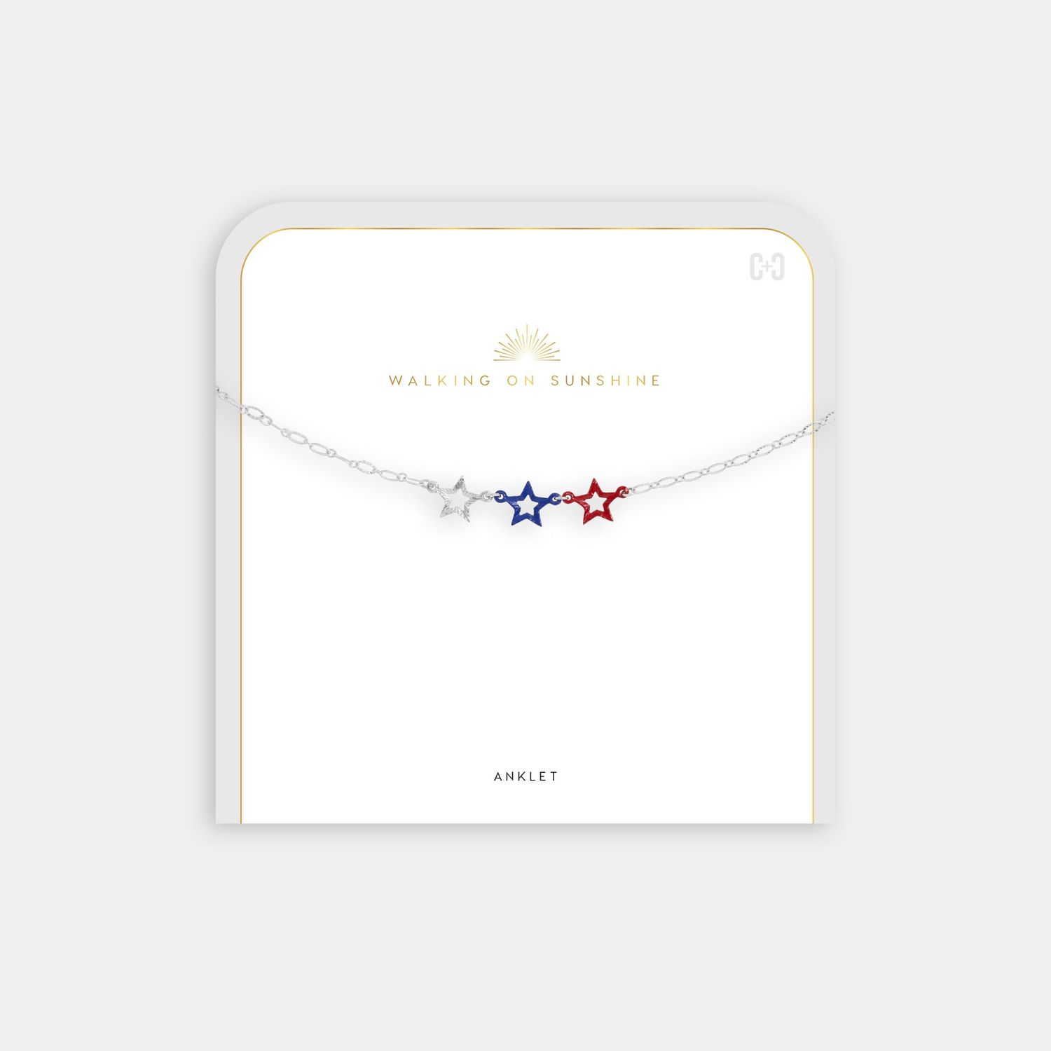 Ada Anklet - Red/White/Blue