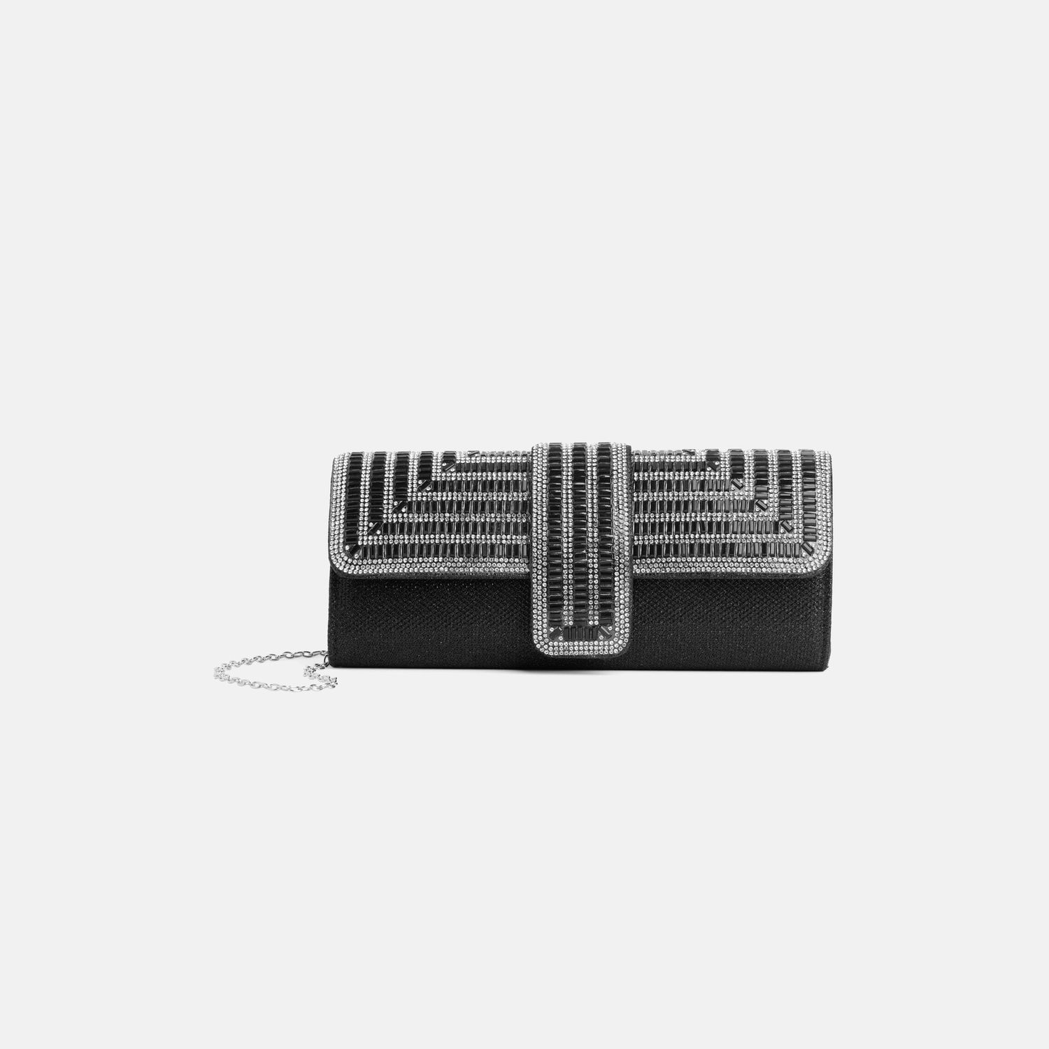 Belle Studded Clutch - Black