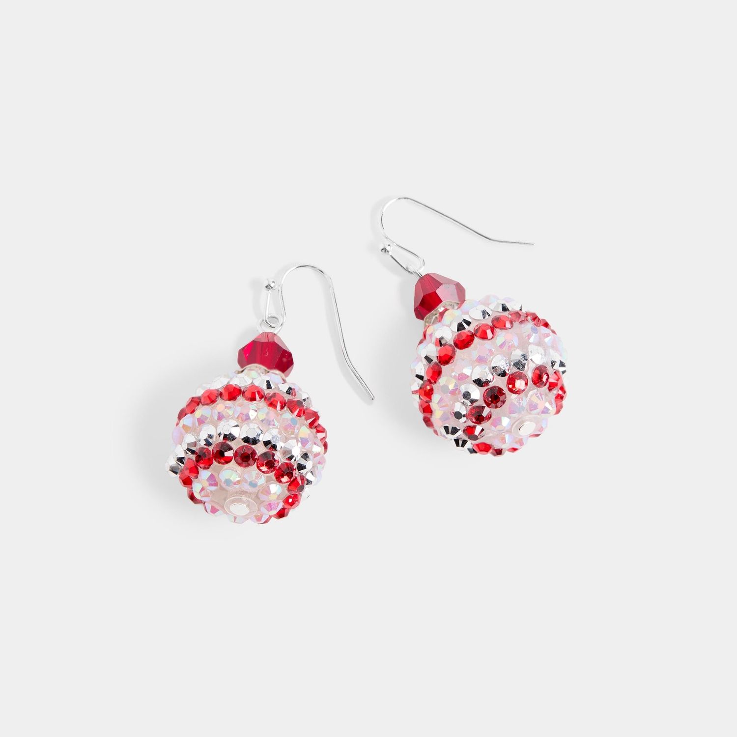 Patriotic Glee Earrings - Red/White