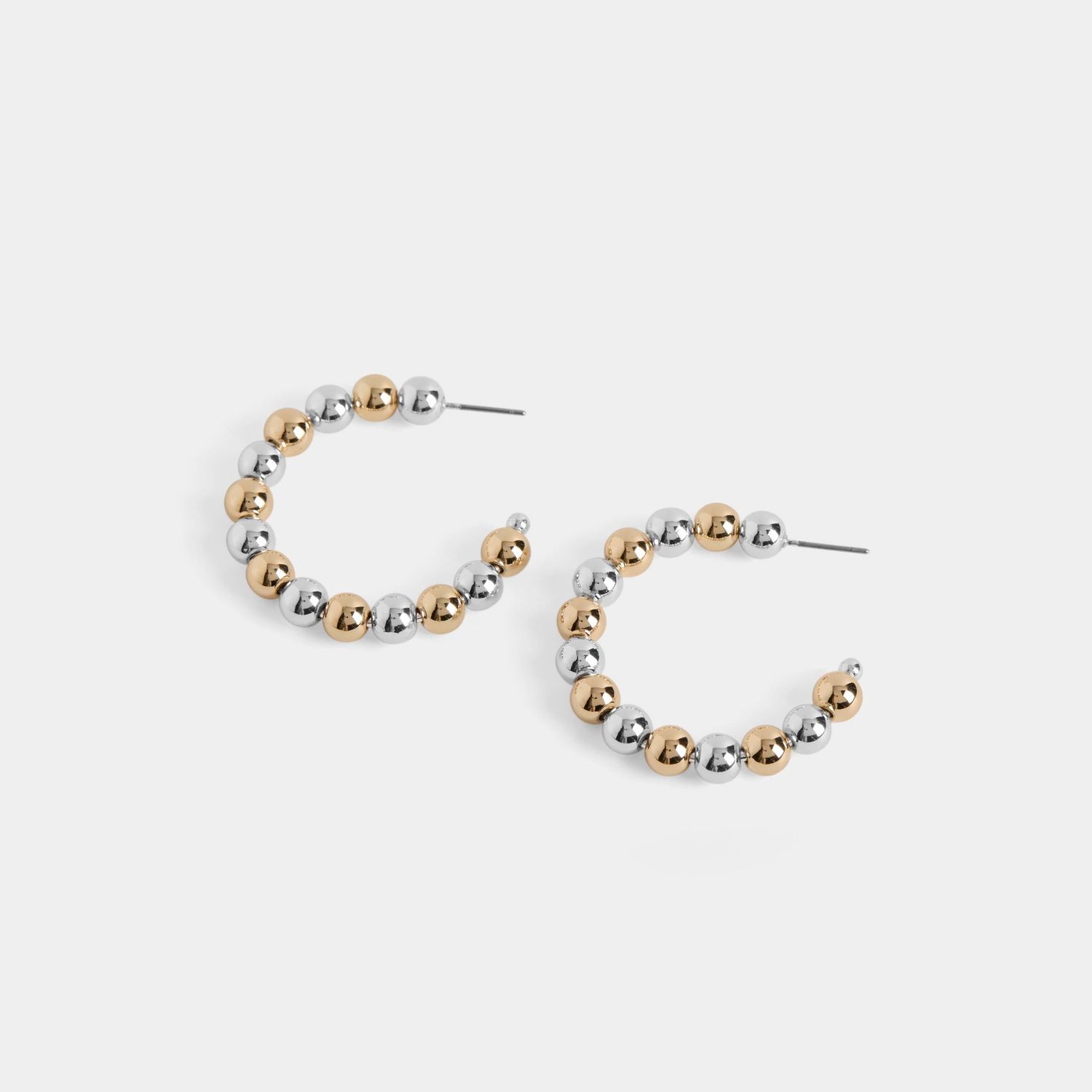 Whispers - Beaded Hoop - Mixed Metal