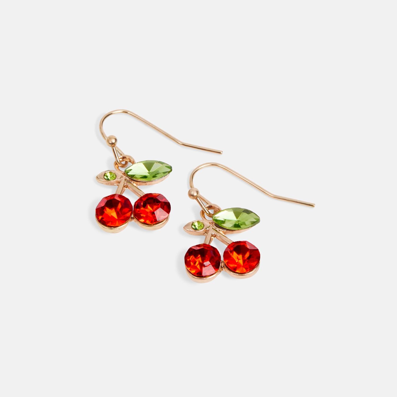 Whispers - Cherry Glitz Dangle Earrings - Red