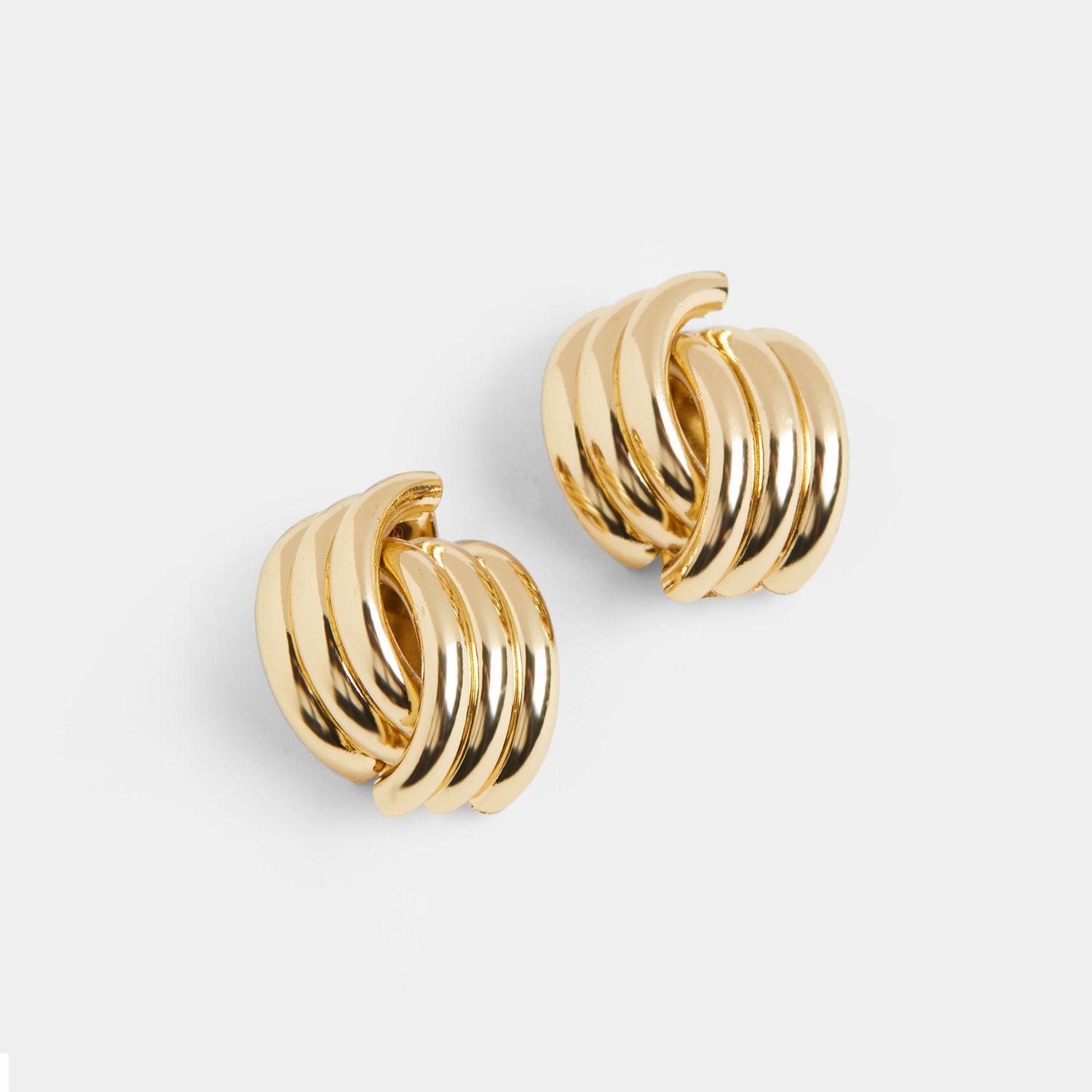Whispers - Claw Knot Stud Earrings - Gold