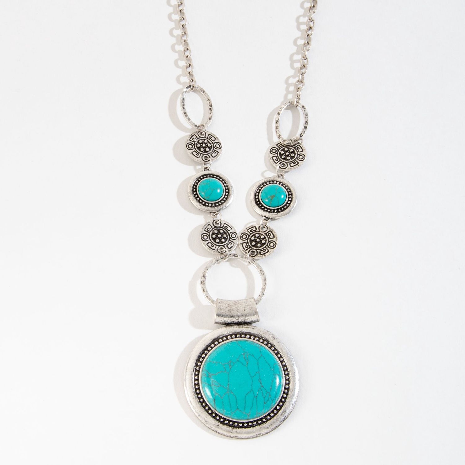 Amelia Turquoise Pendant - Necklace Turquoise