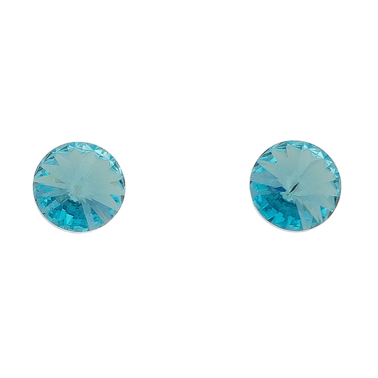 Ear Sense - Blue Rivoli Earrings - Silver