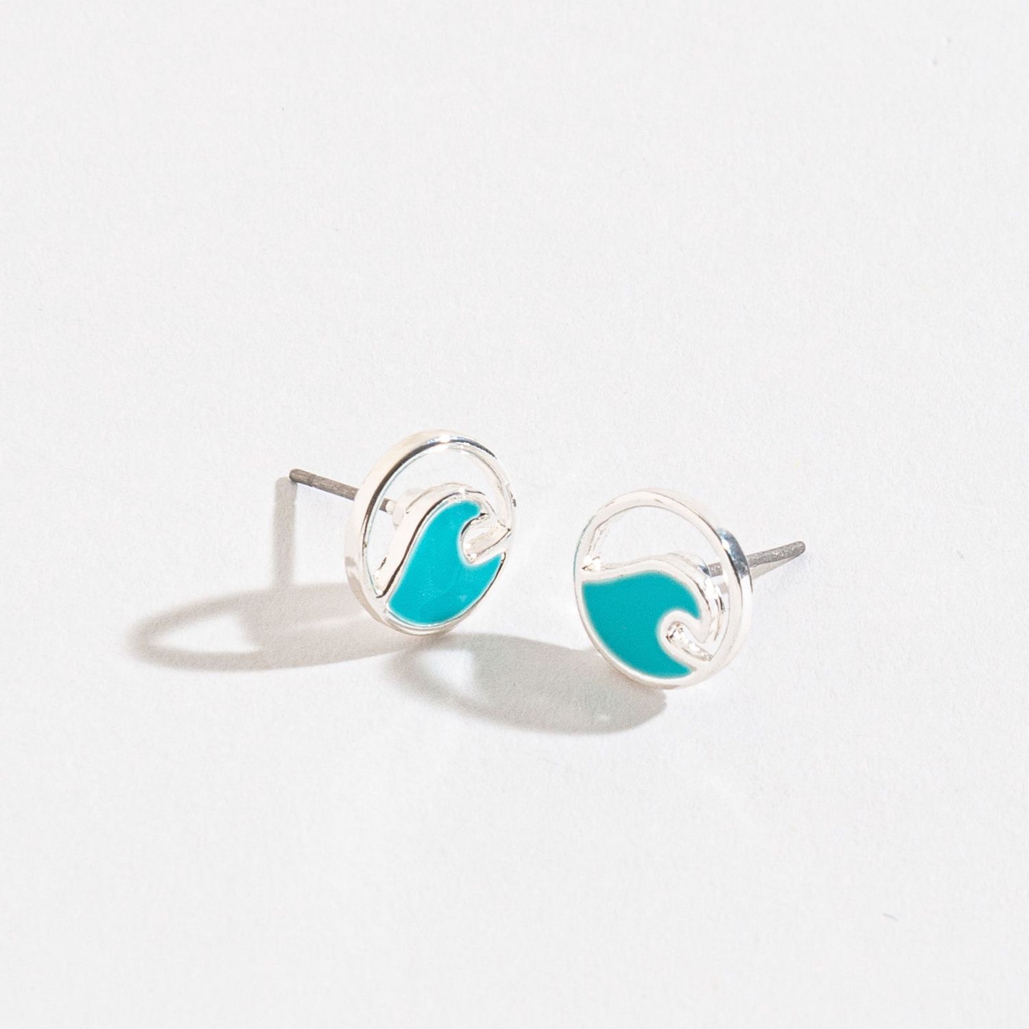 Ear Sense - Blue Wave Earrings - Silver