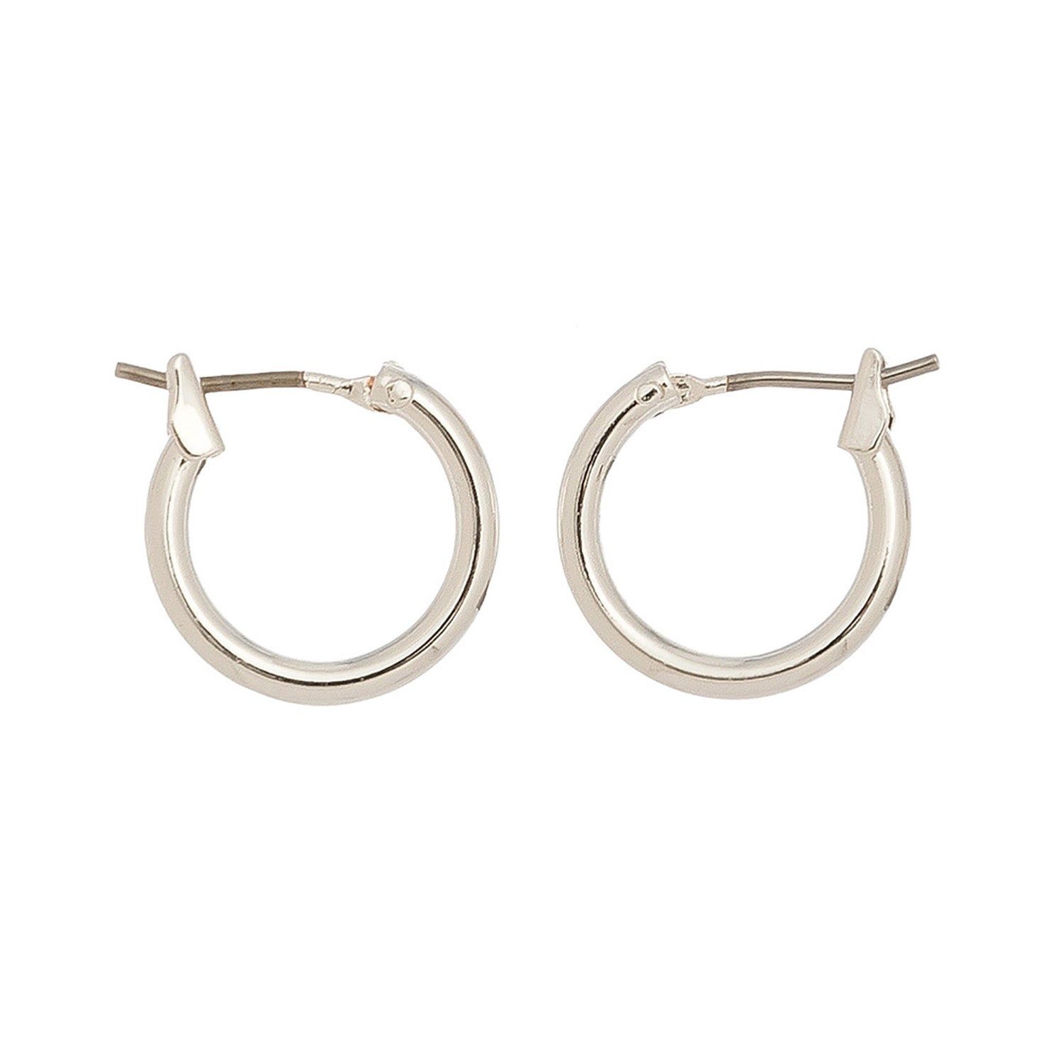 Ear Sense - Click Hoop Earrings - Silver - #17