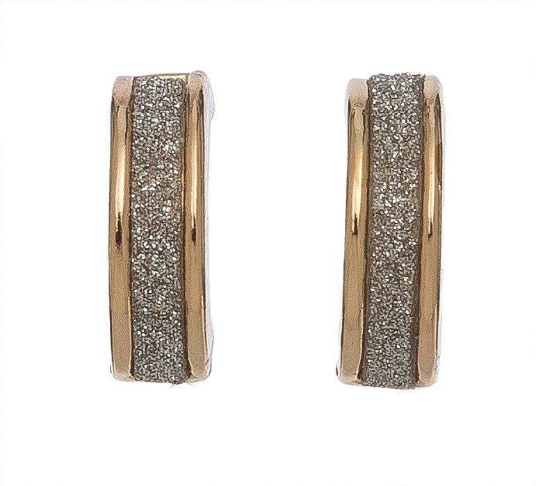 Ear Sense - Glitter Hoop Earrings - Gold