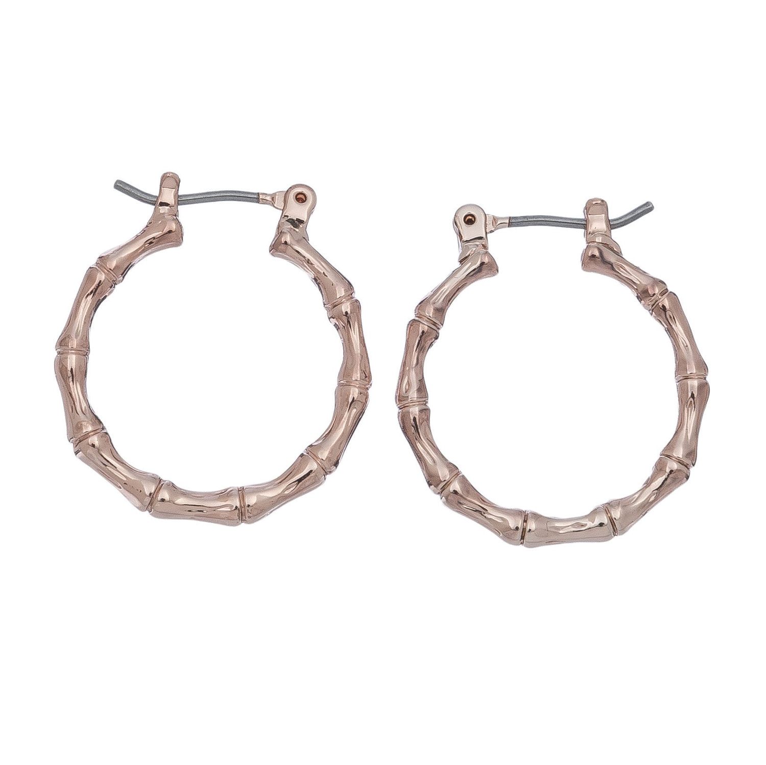Ear Sense - Ring Round Click Earrings - Rose Gold