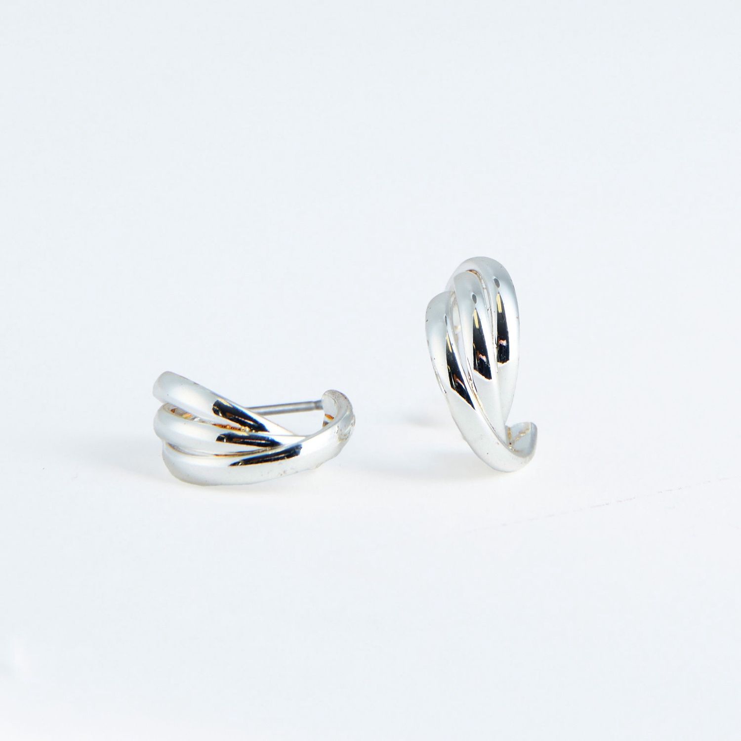 Ear Sense - Triple Loop Earrings - Silver