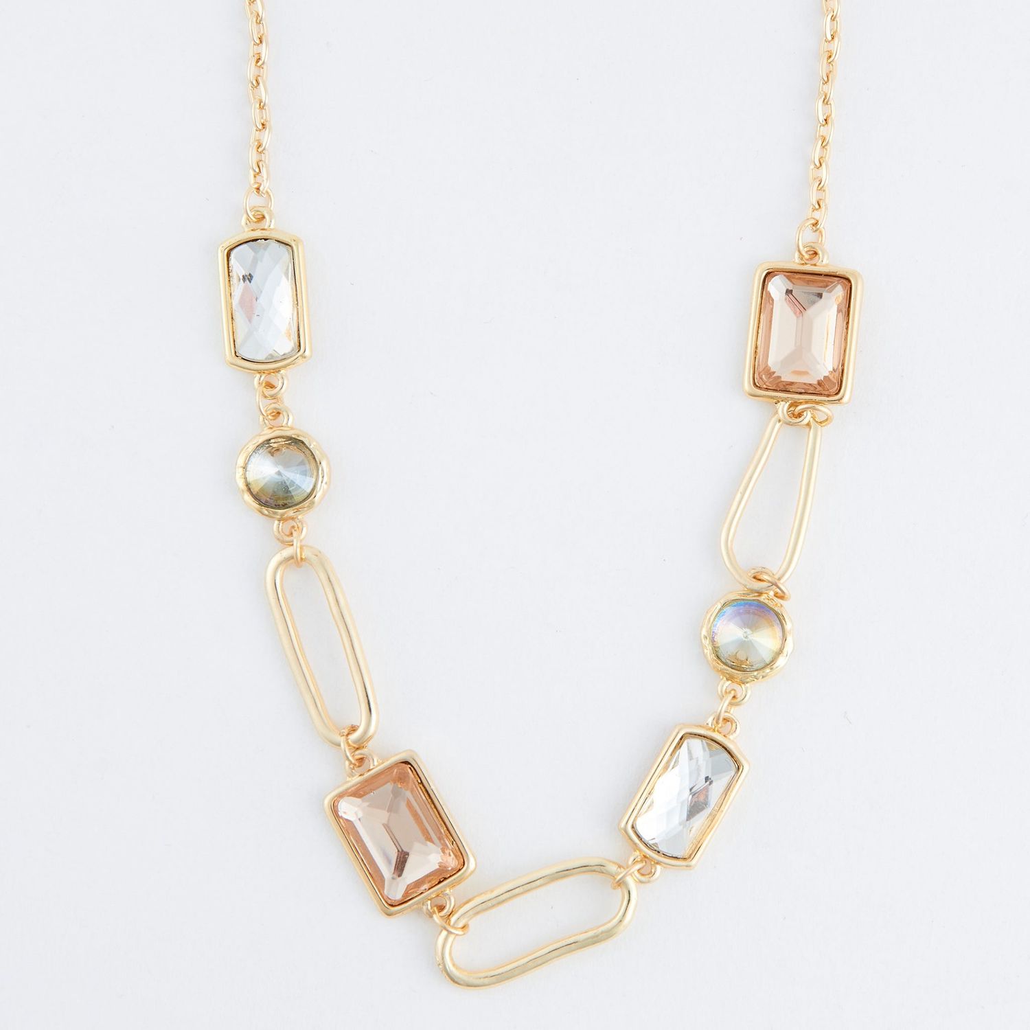 Miko Linked Shape Necklace - 17" - Gold