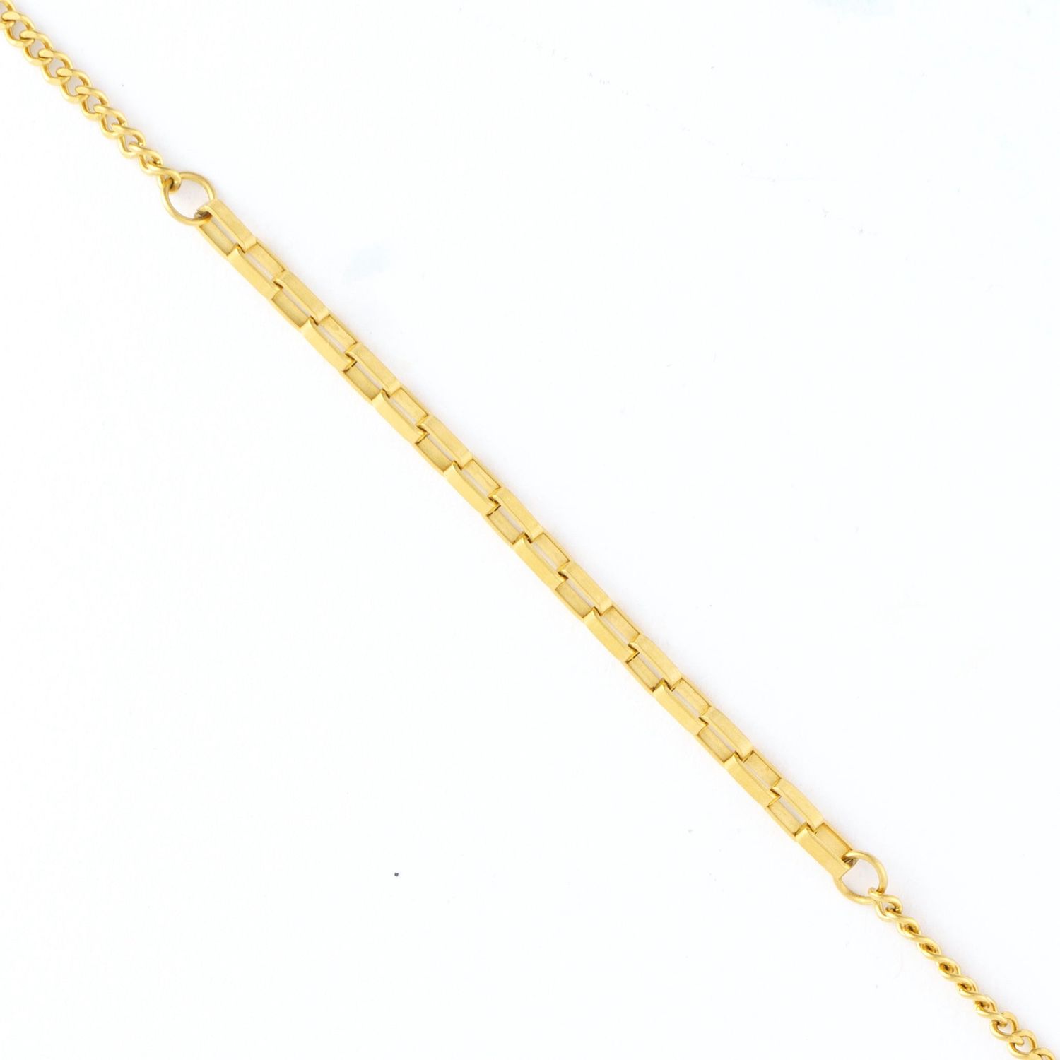 Narelle - Mix Paper Clip Chain Necklace Gold L: 18" - 18K Gold Plating