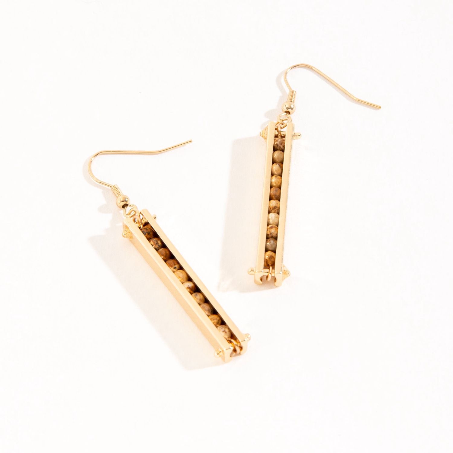 Parker Stone Bar - Earrings Brown