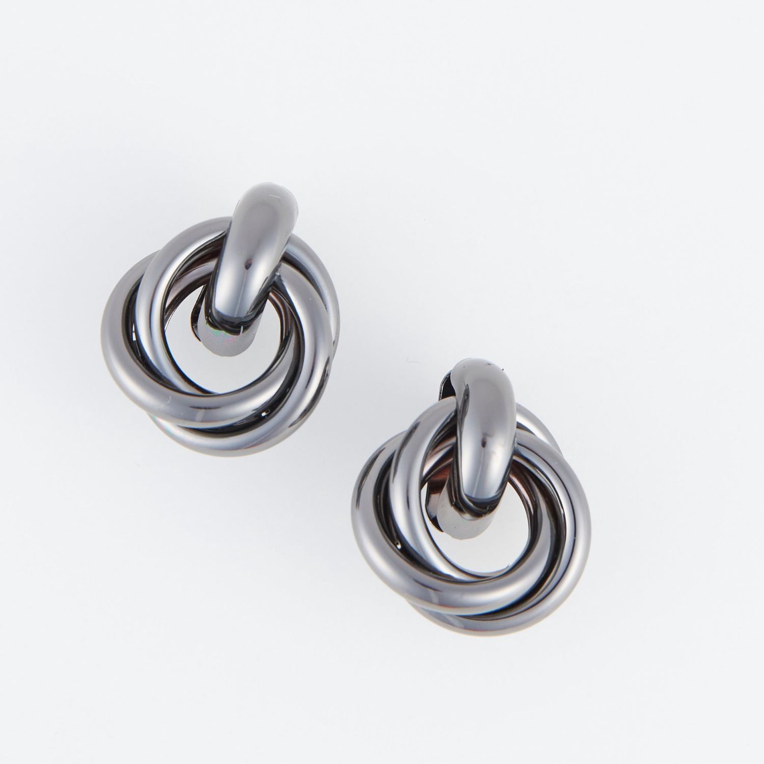 Ridley Linked Ring Earrings - Iron Gate