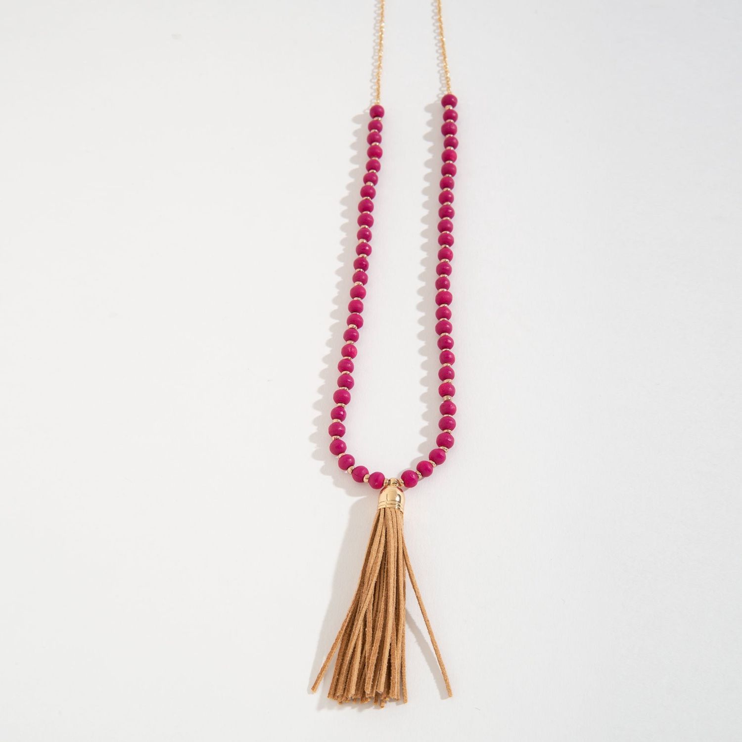 Pink Tassel - Necklace