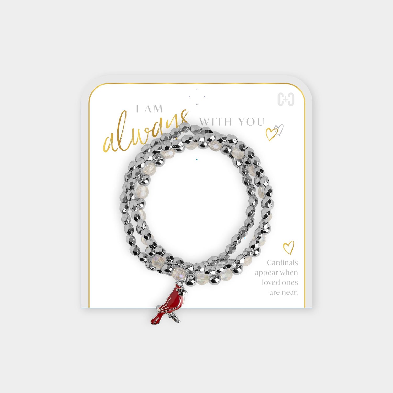 I Am Always With You Bead Bracelet - Silver