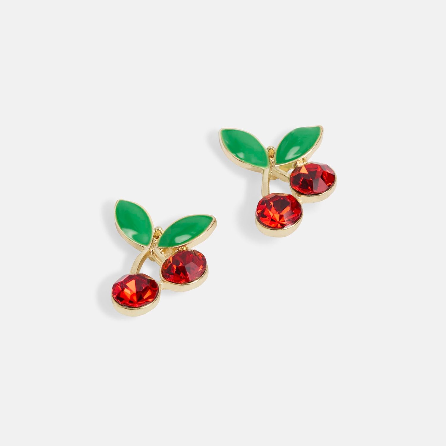Whispers - Cherry Pair Studs - Gold