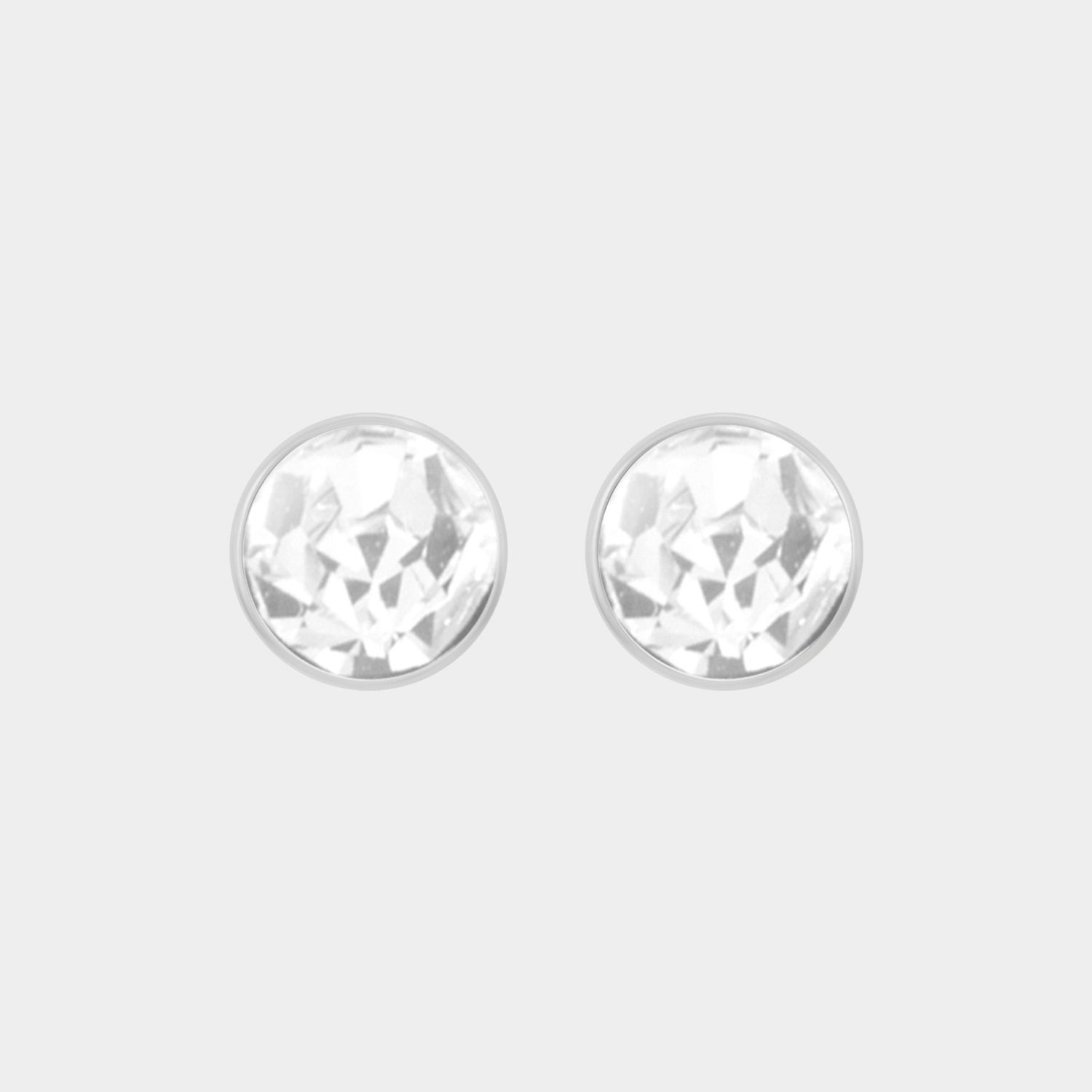Whispers - Clear Stone Studs - Silver
