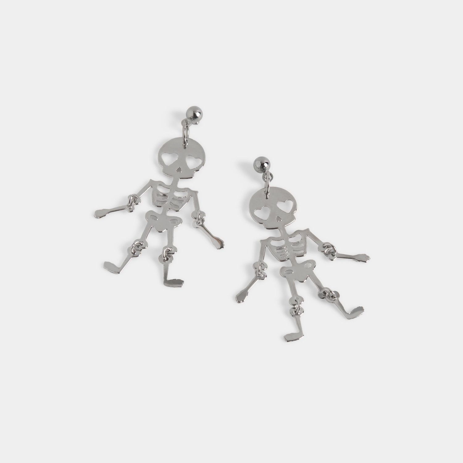 Whispers - Mr. Bones Dangle Earrings - Silver