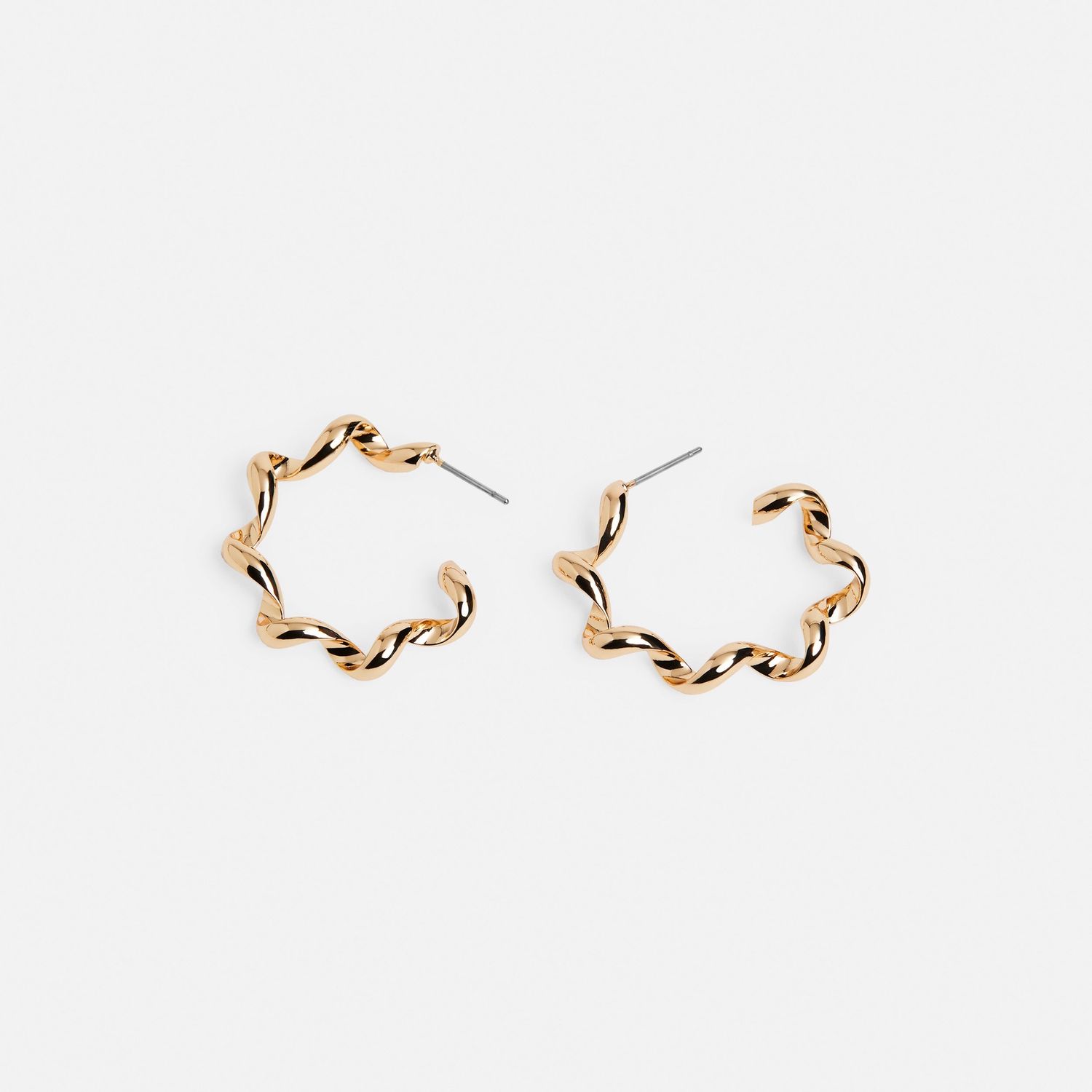 Whispers - Squiggle Hoops - Gold