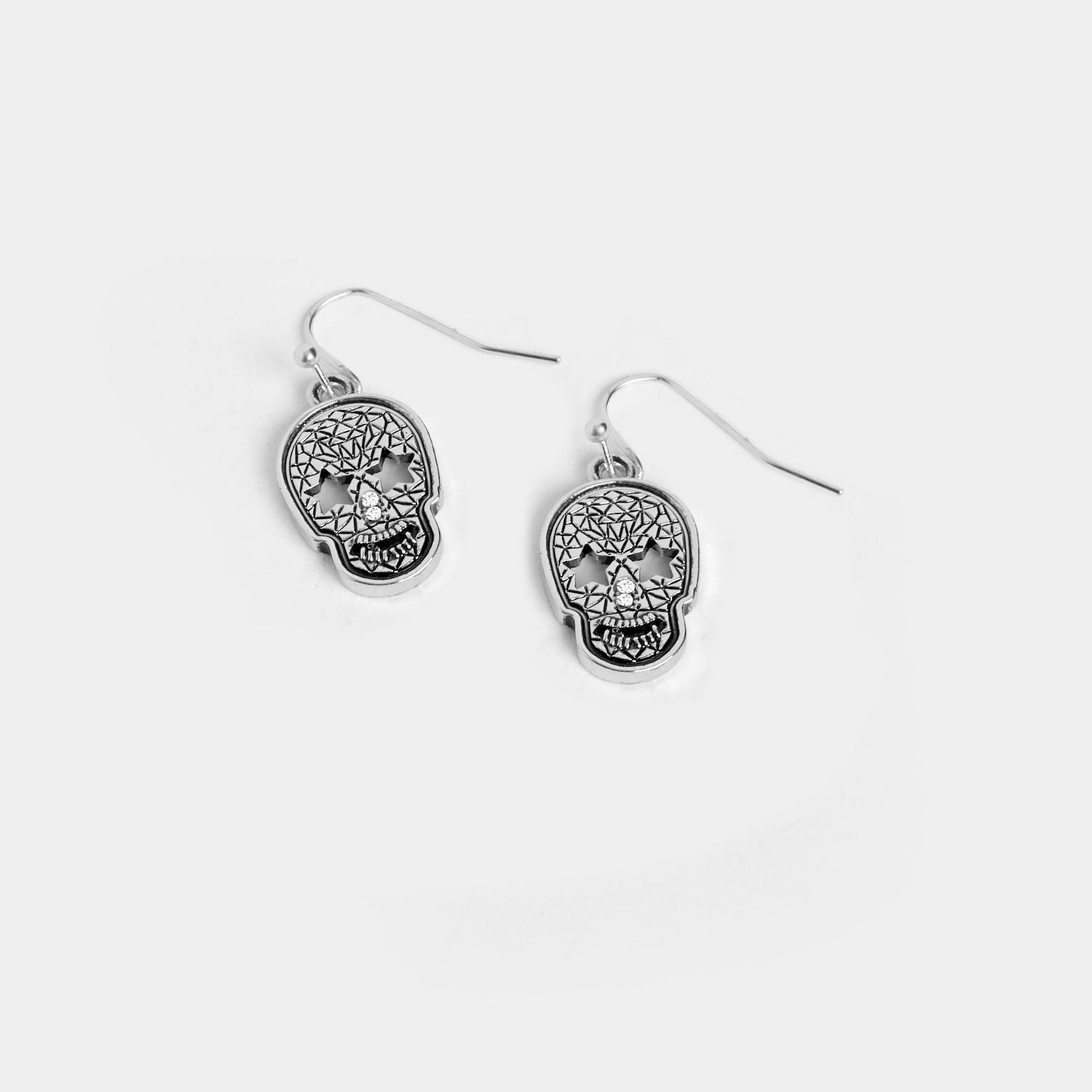 Whispers - Skull Earrings - Silver