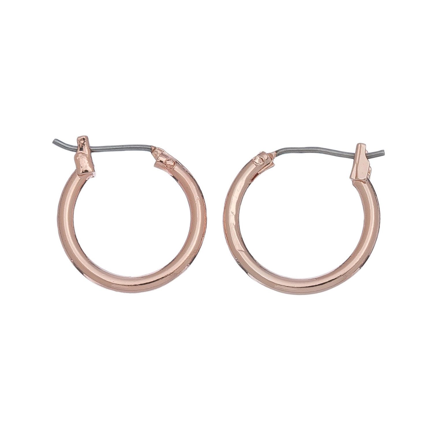 Ear Sense - Hoop Click Earrings - Rose Gold