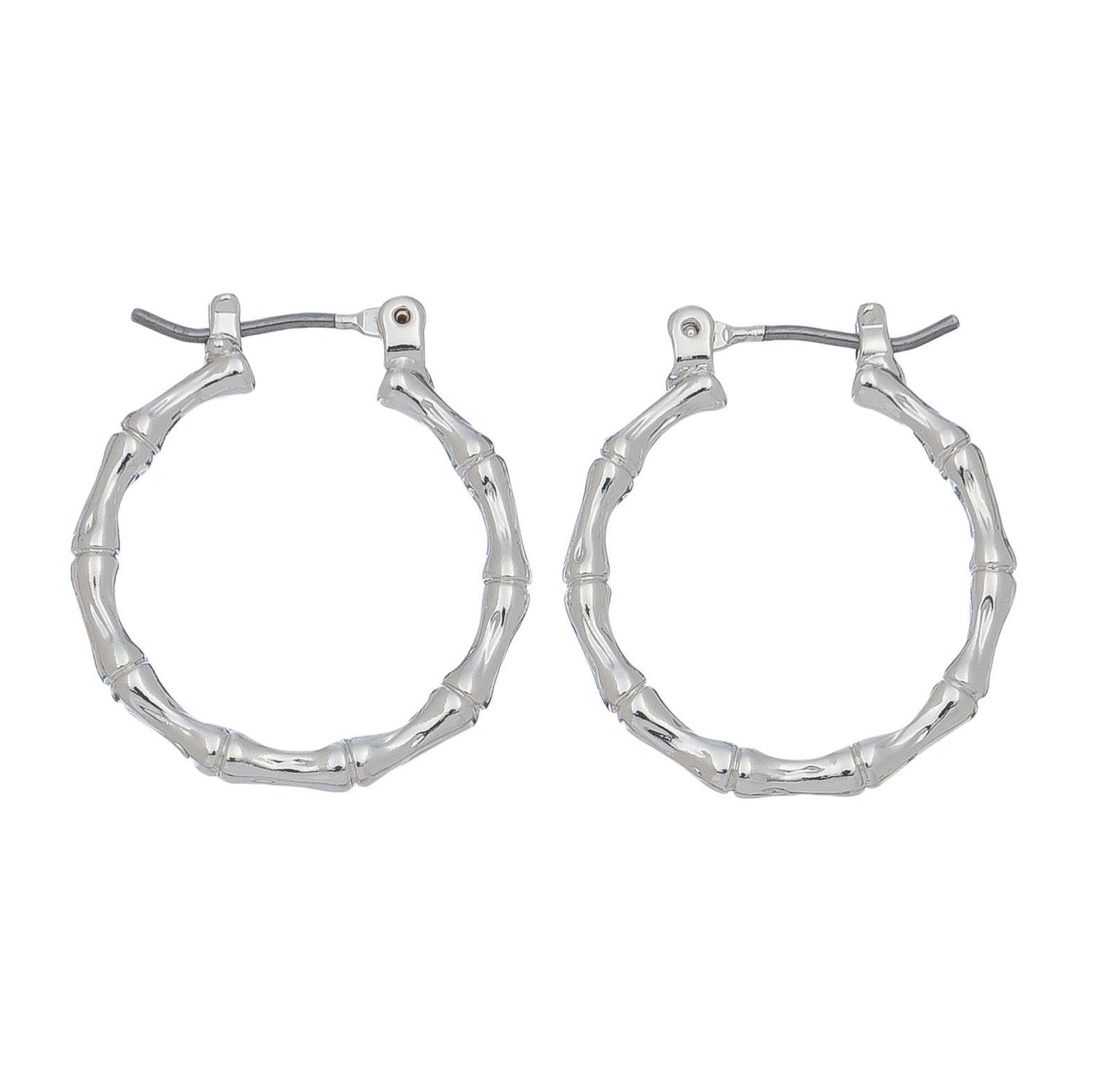 Ear Sense - Ring Round Click Earrings - Silver