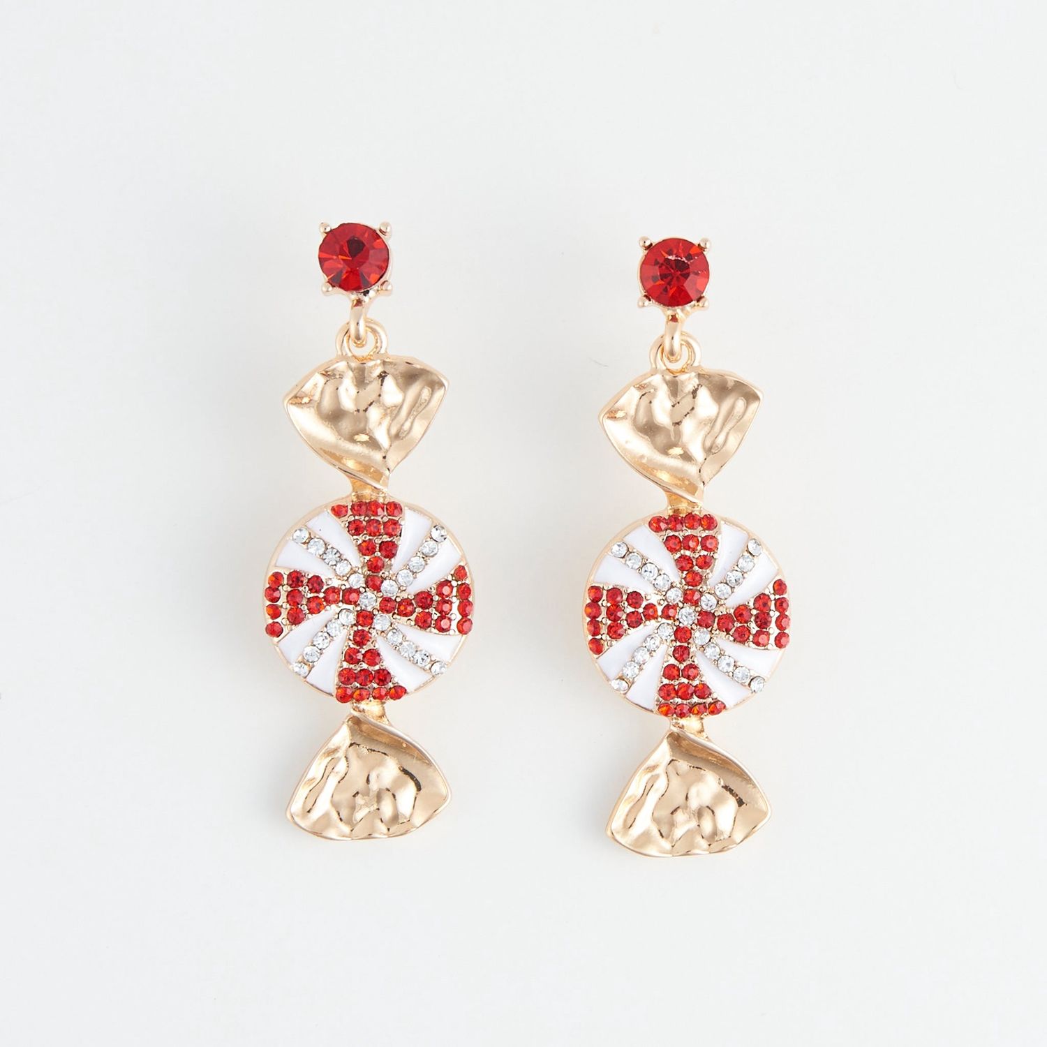 Holiday Christmas Candy Earrings - Multi
