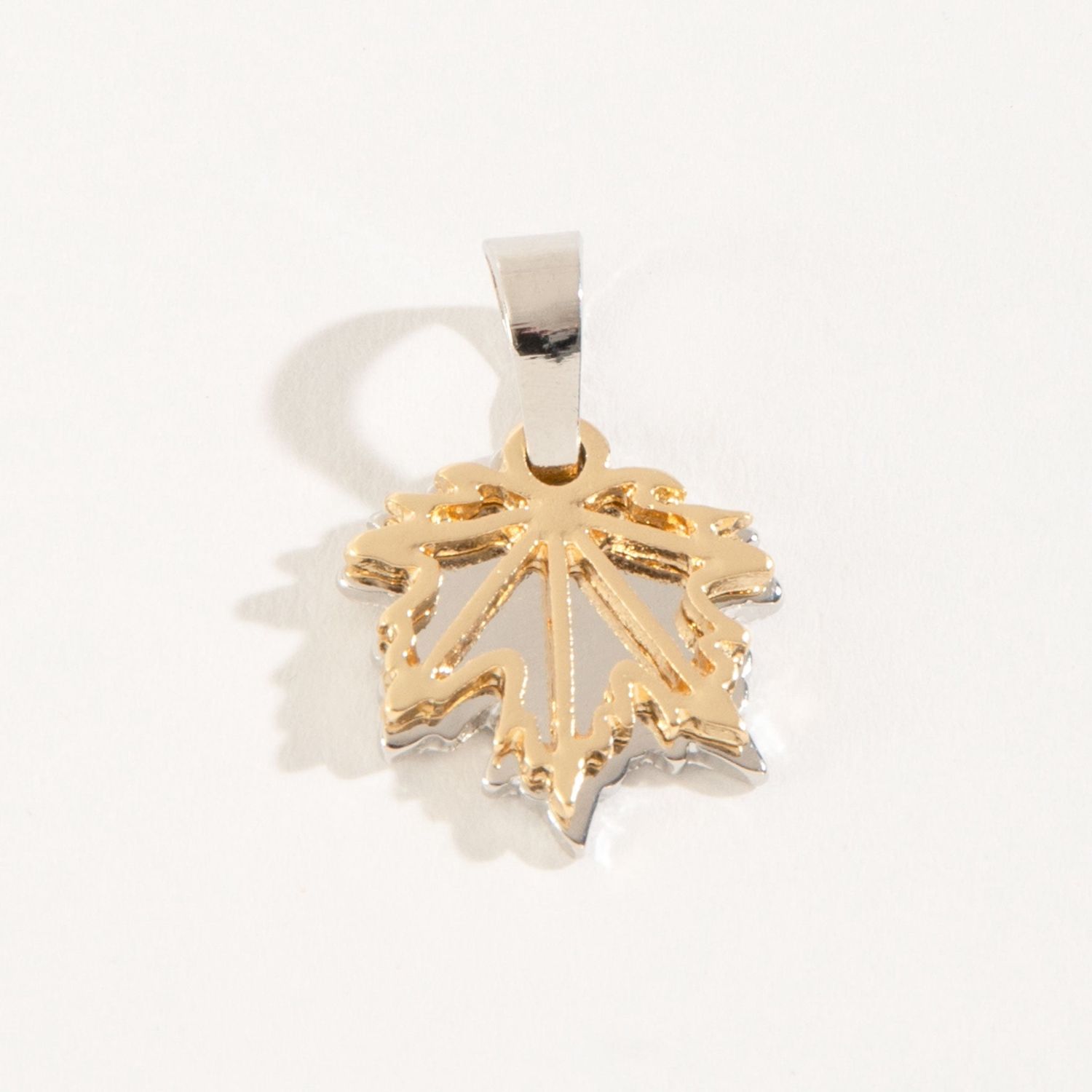 Layer Me - Double Leaf Pendant - Two-Tone