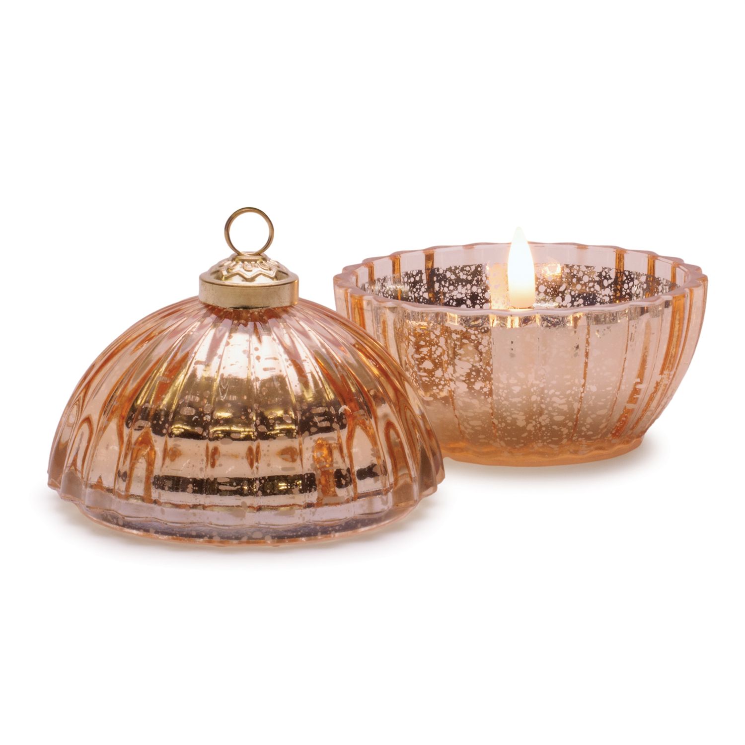 Led Ornament Candle 4" - Gold