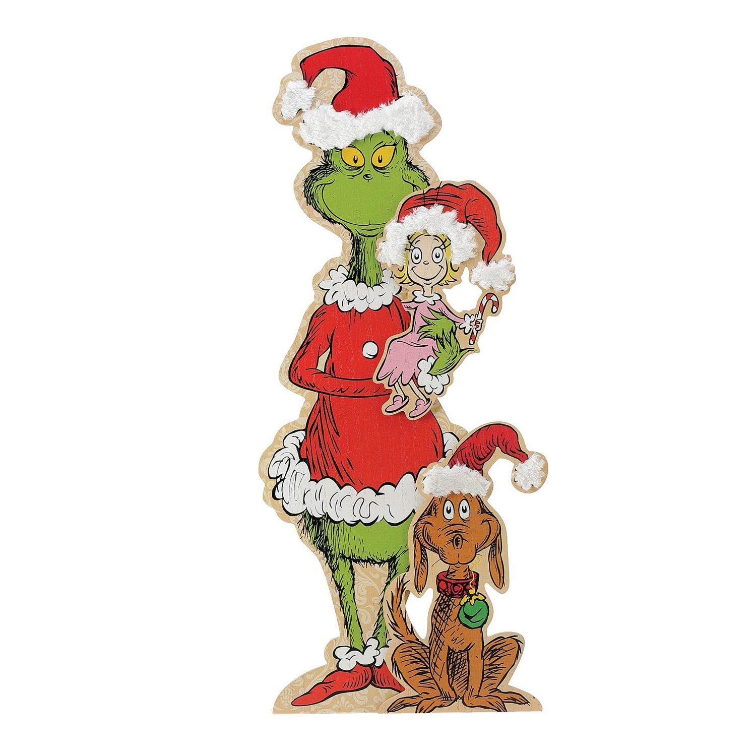 Grinch W/ Presents Easel 30" X 13"