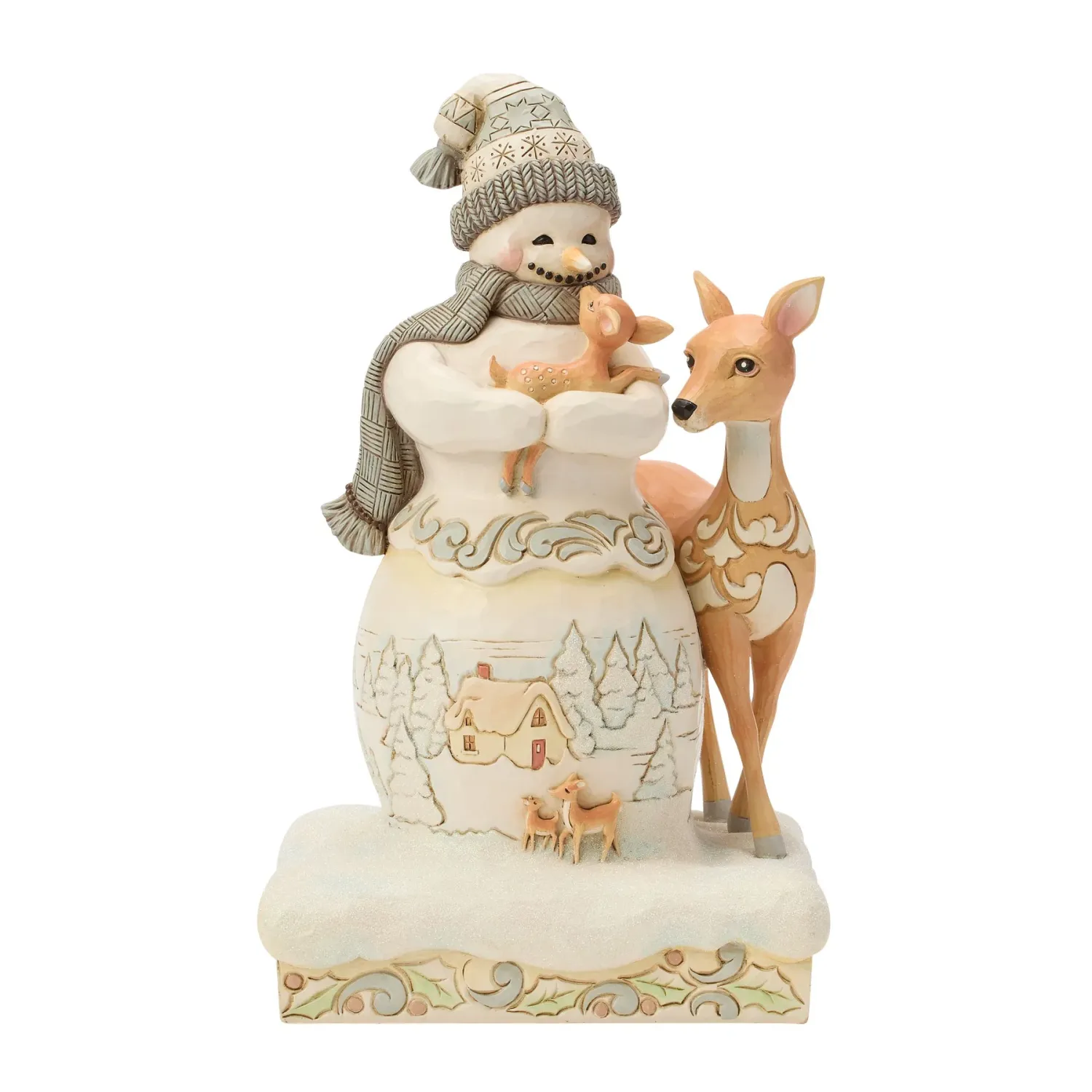 Jim Shore - Woodland Snowman Holding Fawn