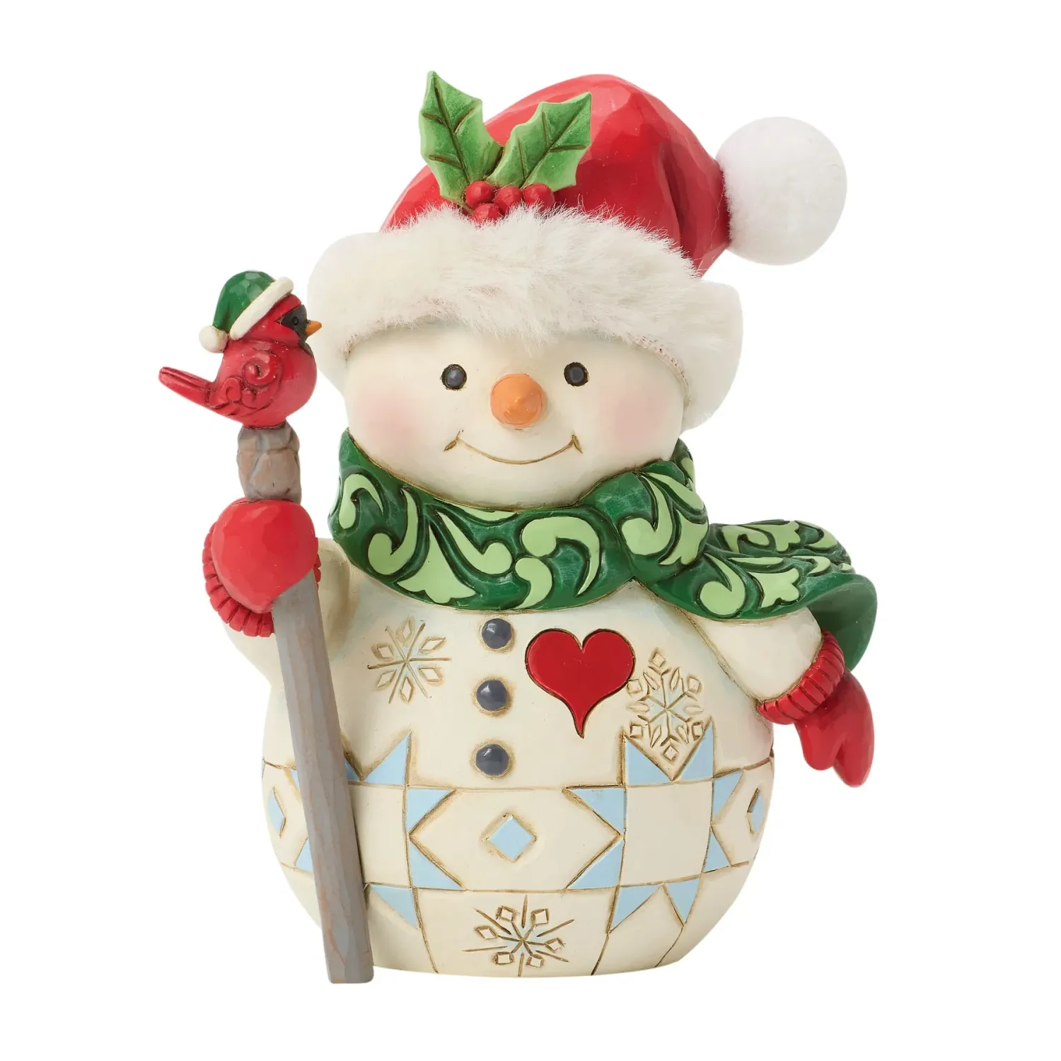 Jim Shore - Snowman w/ Bird On Stick