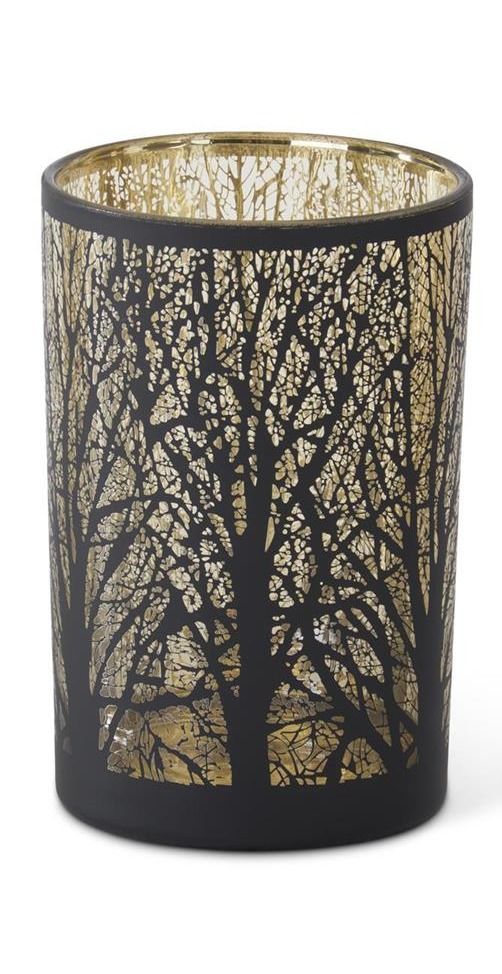 Black Tree Candle Holder 7" X 5"
