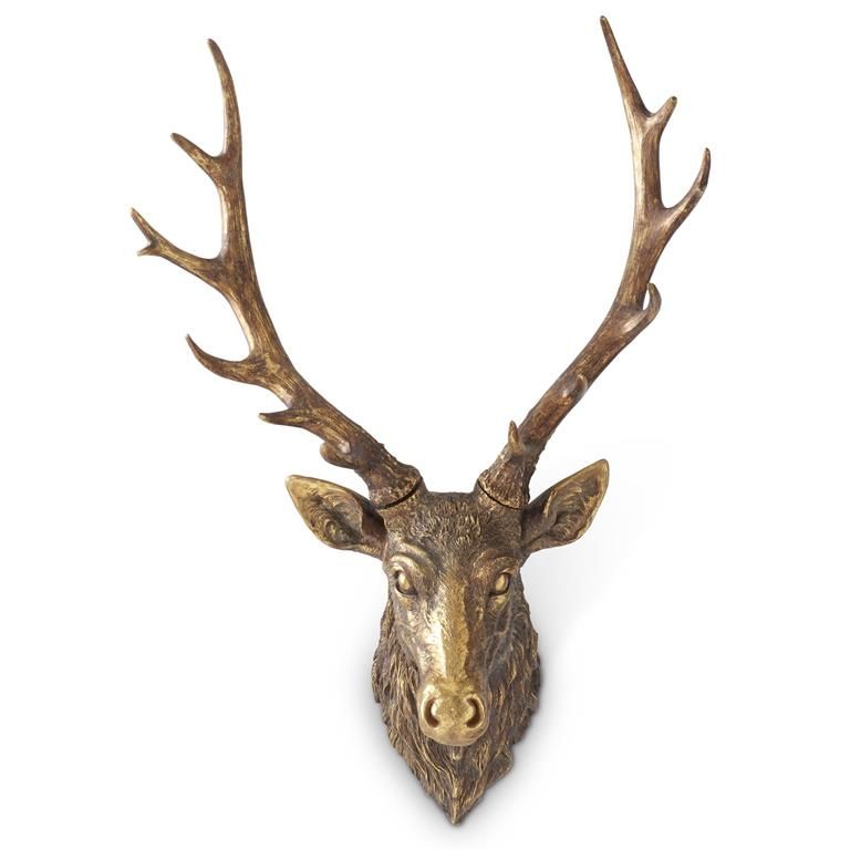 Wall Mount Deer Bust 31" - Gold