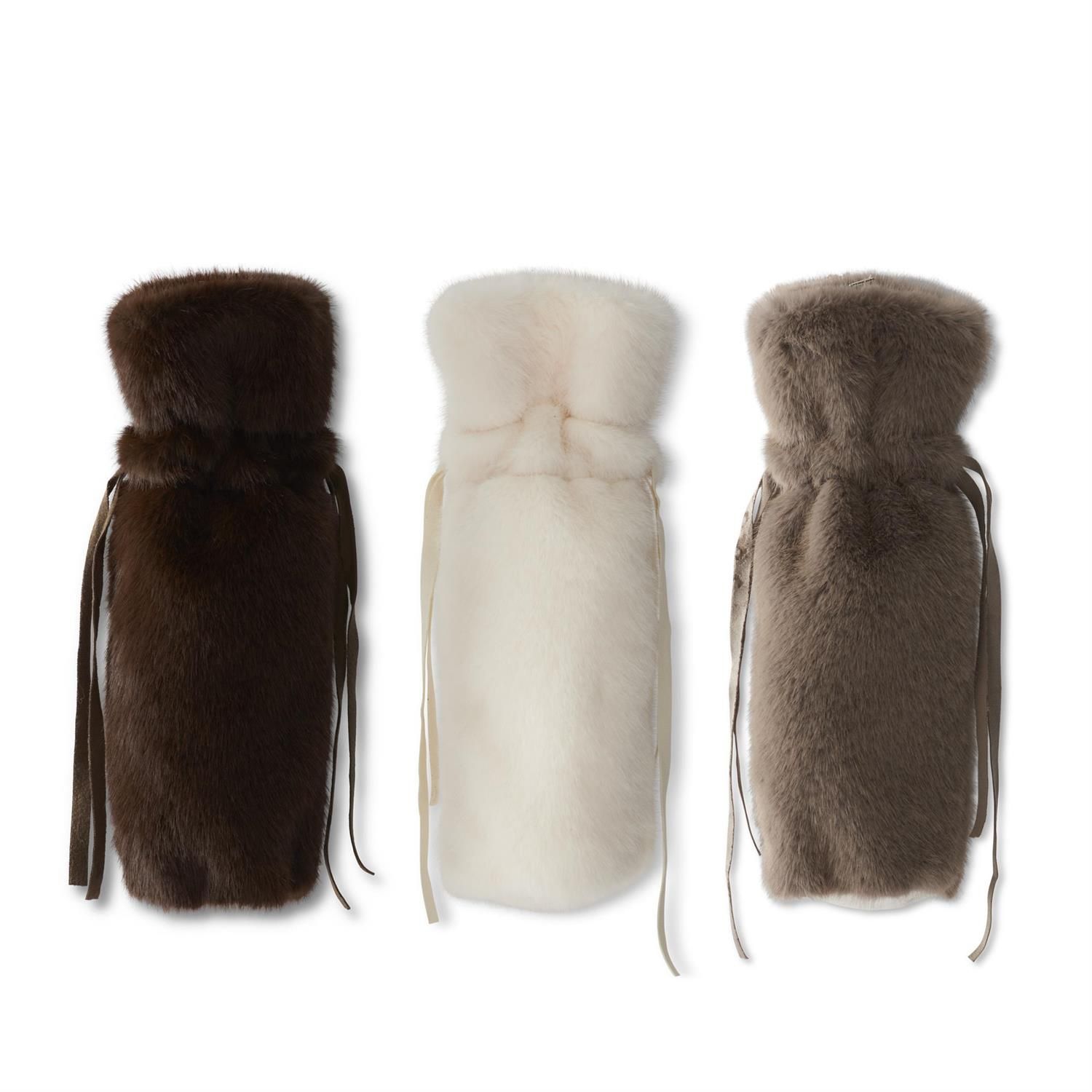 Vegan Fur Wine Bag 3 Styles - Sold Individually