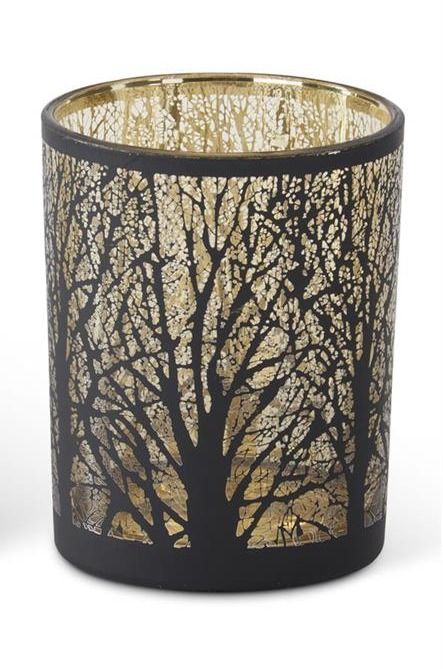 Black Tree Candle Holder 5" X 4"