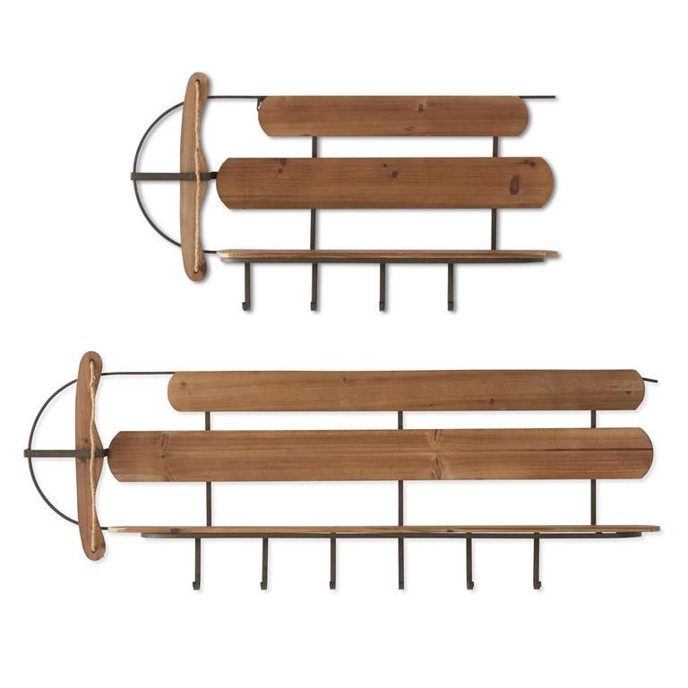 Wooden Sled Shelf