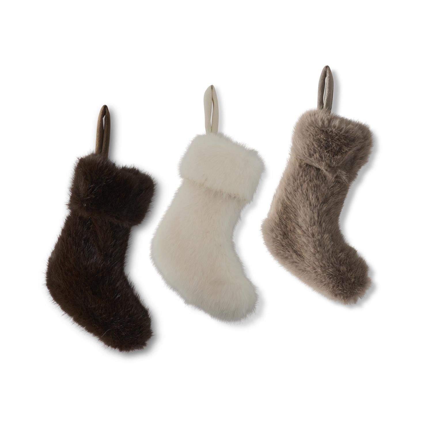 Vegan Fur Mini Stocking 8" - 3 Styles - Sold Individually